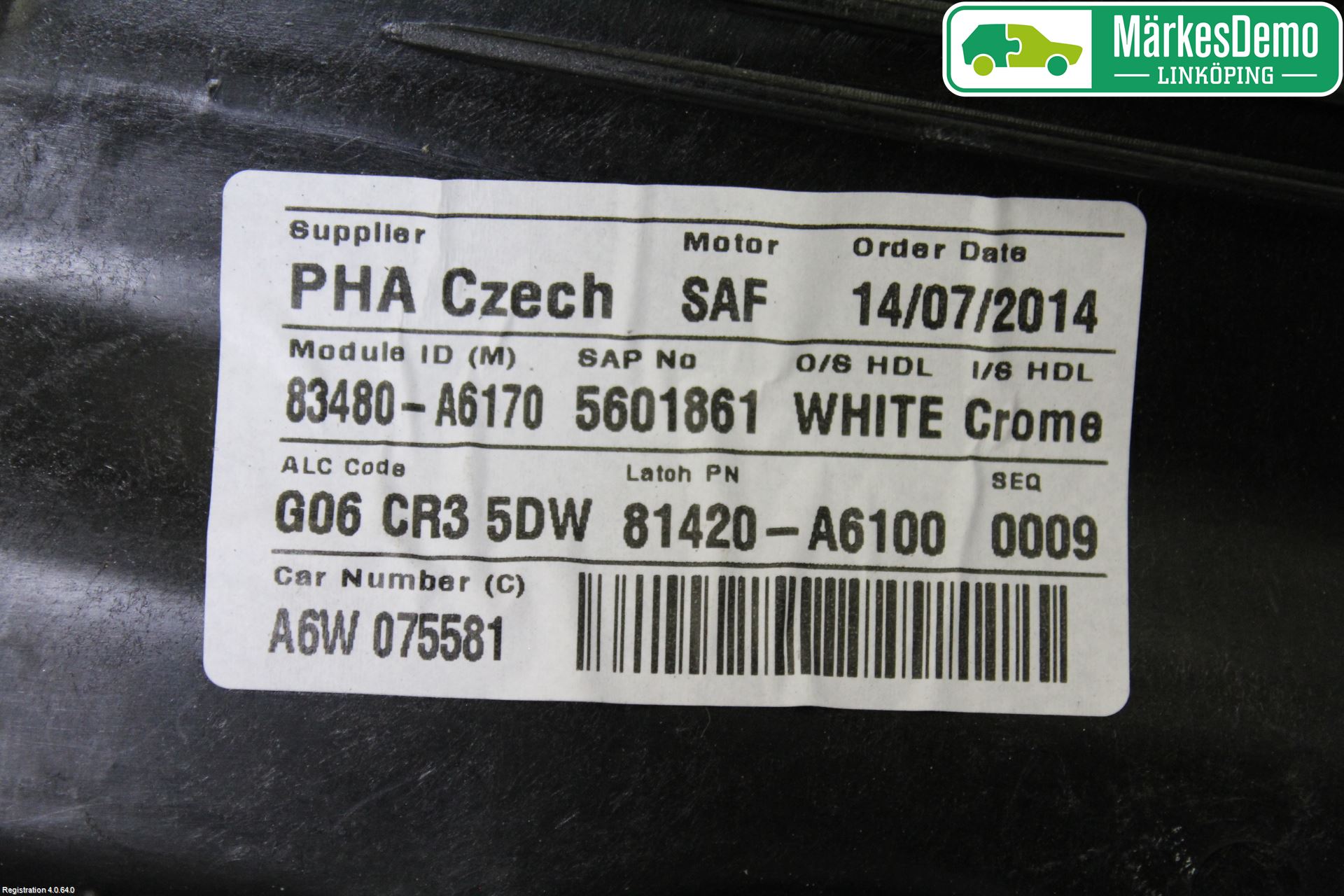 Hyundai i30 GD 13-17 Fönsterhissmekanism