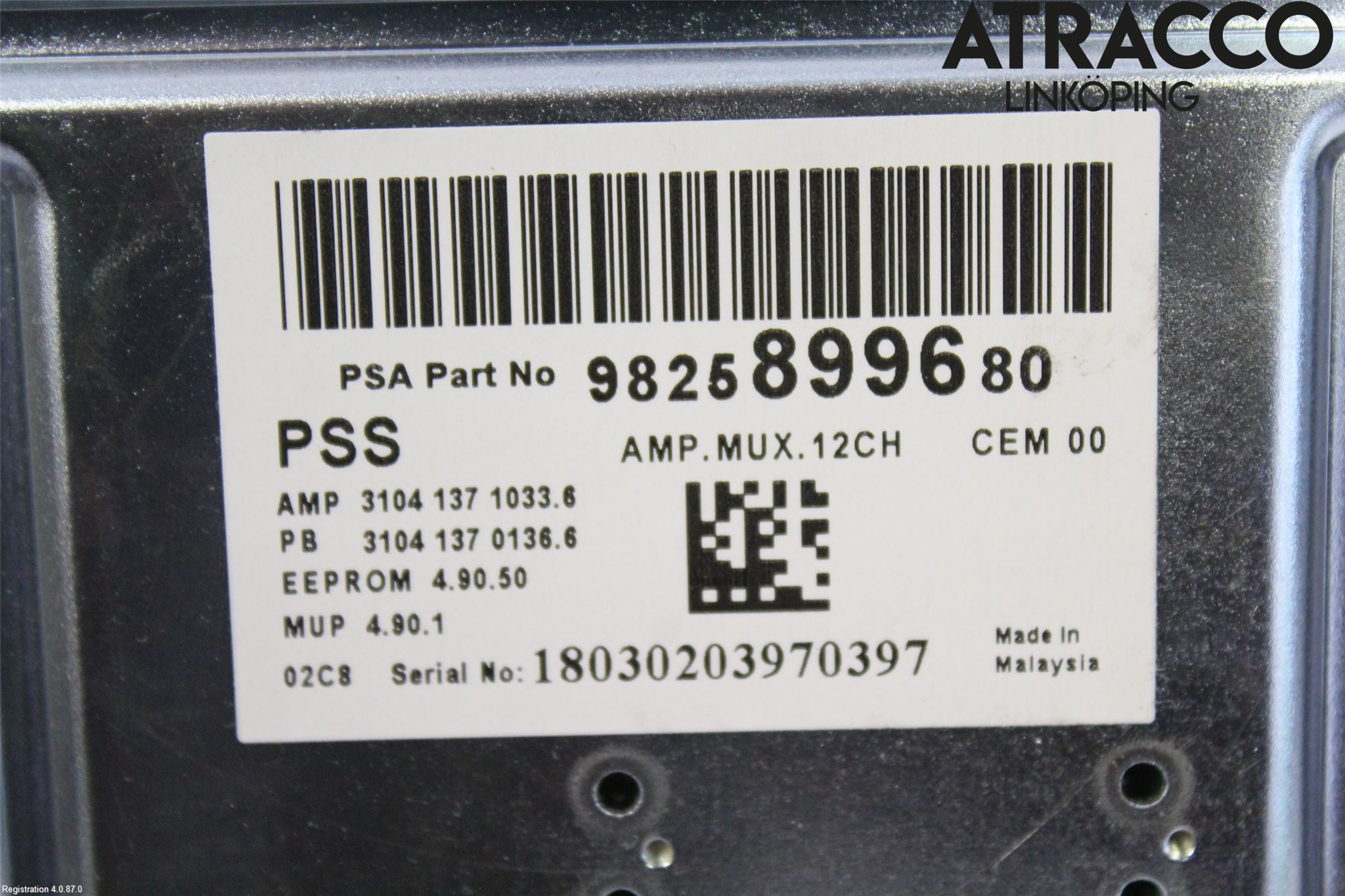 Peugeot 5008 17-24 Radio-Stereo Förstärkare