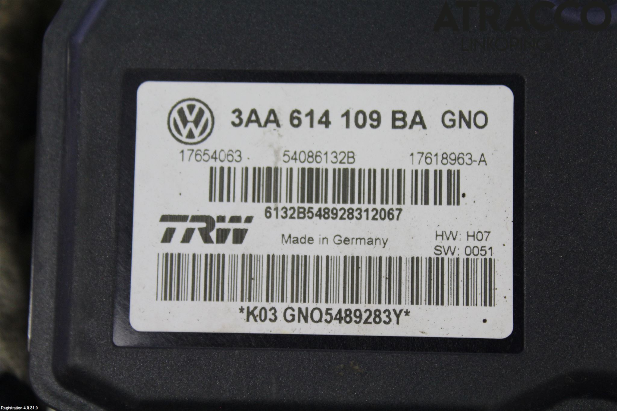 Volkswagen VW PASSAT 11-14 Abs Hydraulaggregat
