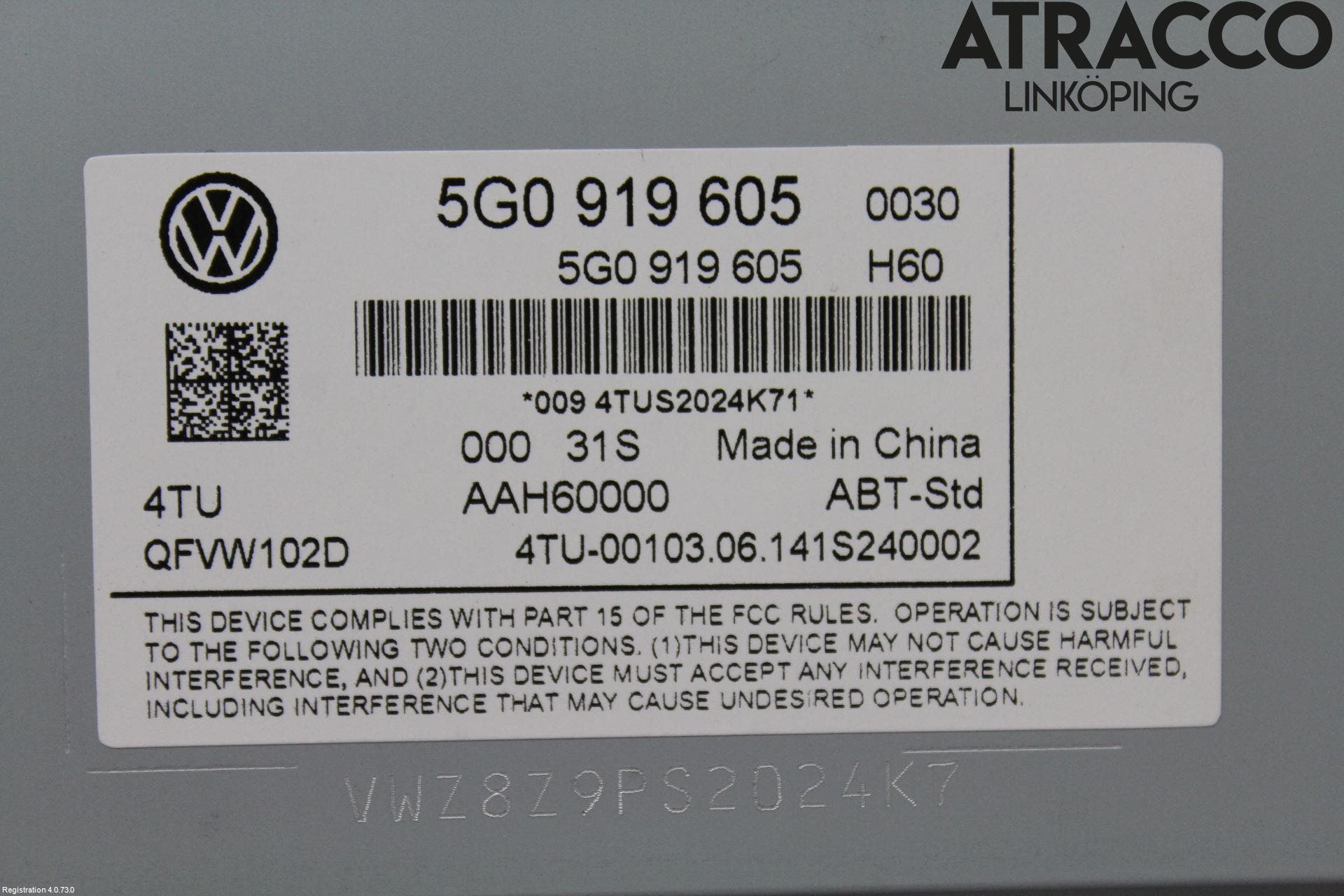 Volkswagen VW GOLF / E-GOLF VII 13-20 Multifunktionsdisplay