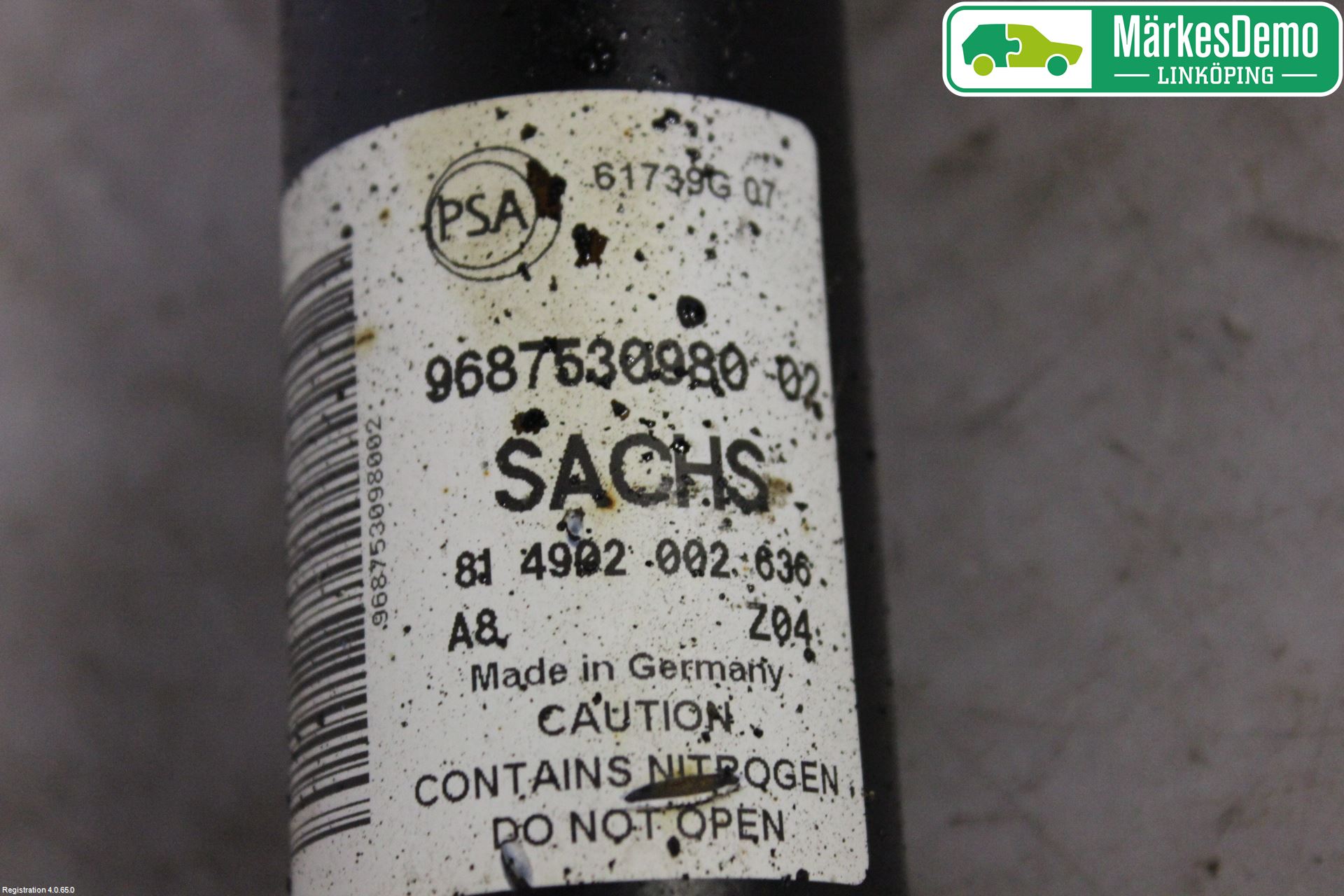 Peugeot PARTNER 16-18 Stötdämpare Bak