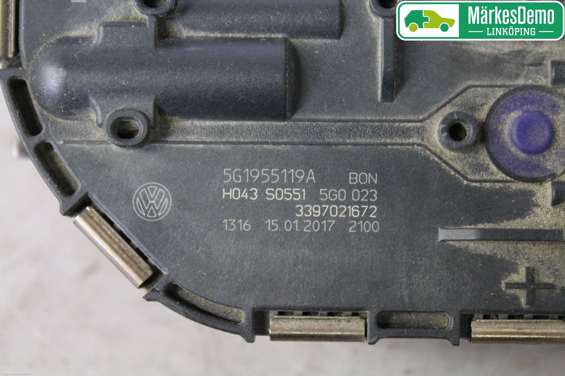 Volkswagen VW GOLF / E-GOLF VII 13-20 Torkarmotor Vindruta