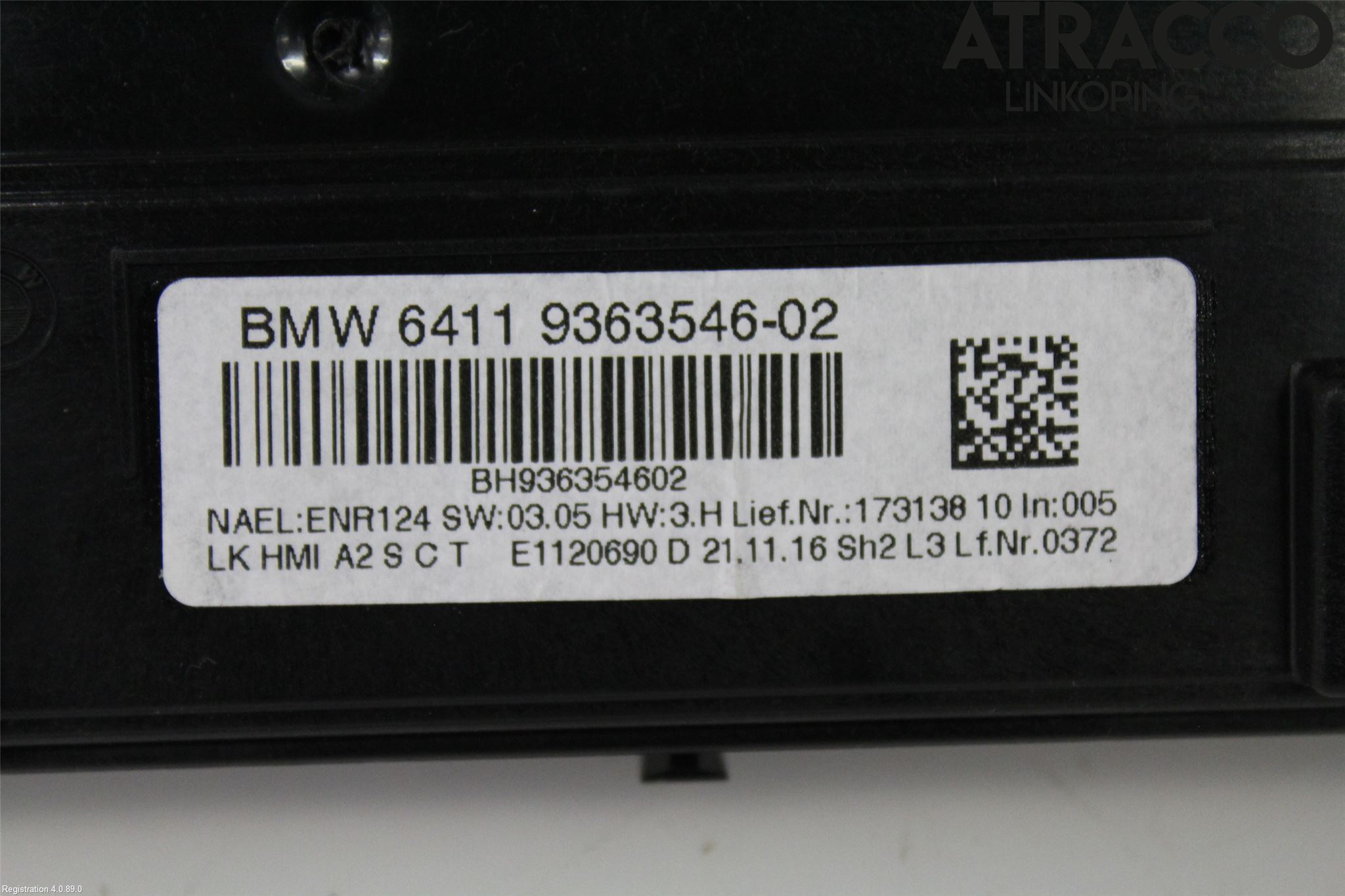 BMW 3 F30/F31/F80 12-19 Ac Styrenhet Ac Manöveren