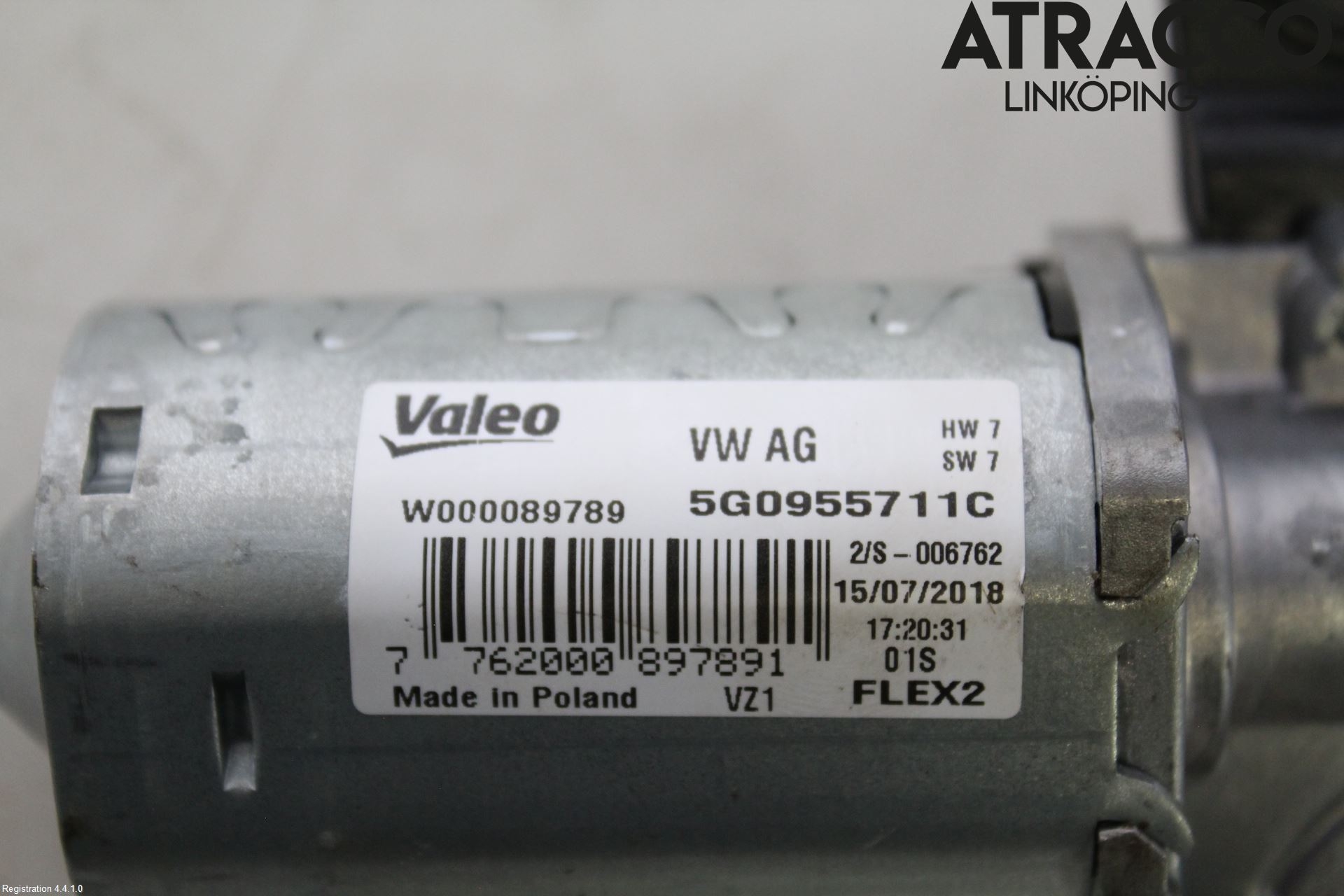Volkswagen VW GOLF / E-GOLF VII 13-20 Torkarmotor Baklucka