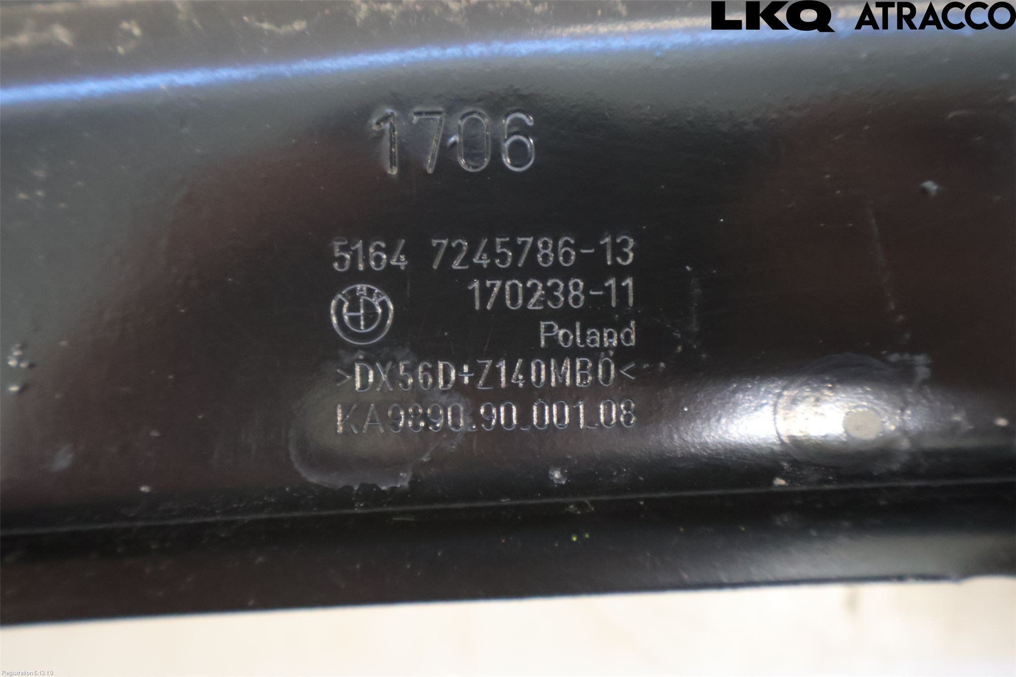 BMW 3 F30/F31/F80 12-19 Front Huvlåsplåt-Balk