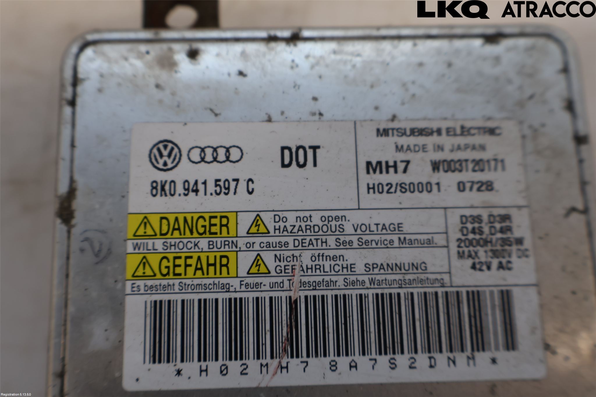 Audi A4/S4 08-11 Styrenhet Strålkastare