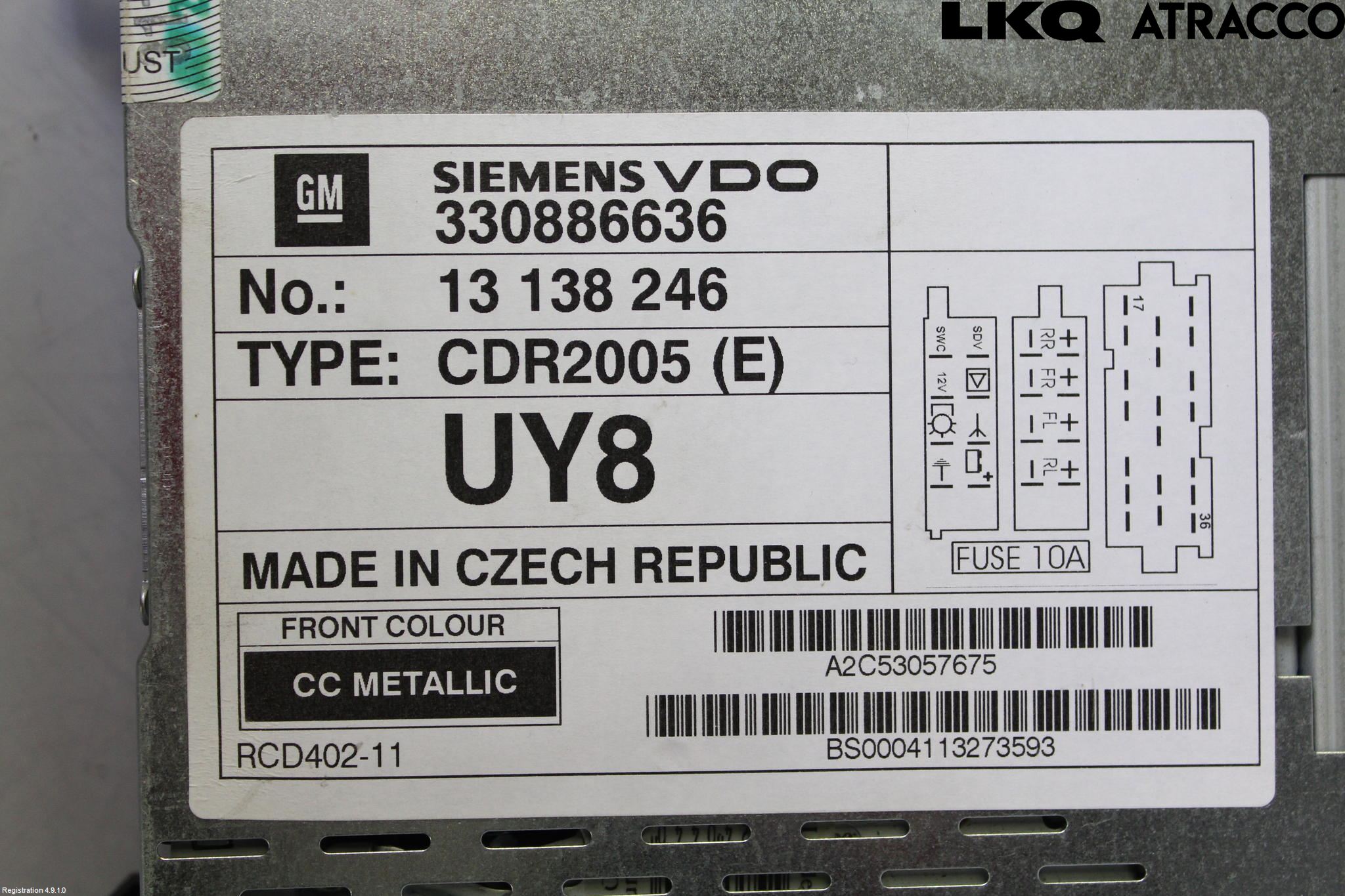 Opel VECTRA C 02-05 Cd Radio - Multimediapanel