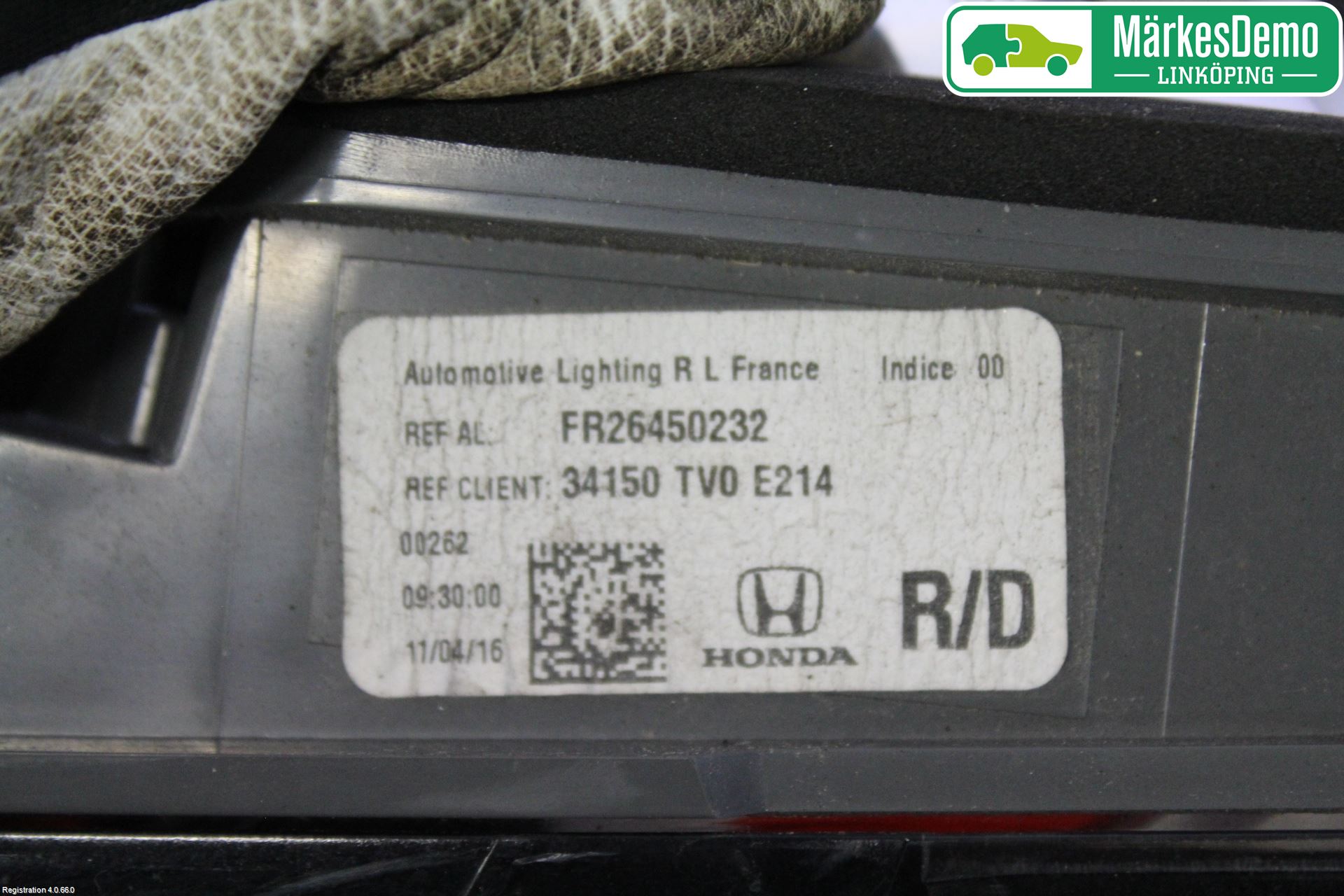 Honda CIVIC 12-16 Bakljus Lucka Hö