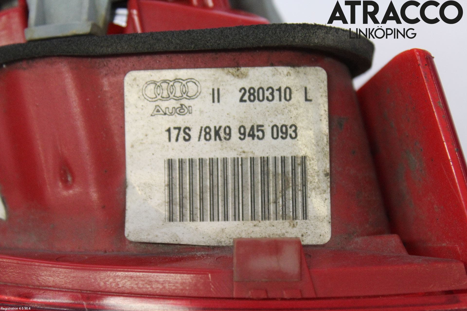 Audi A4/S4 08-11 Bakljus Lucka Vä