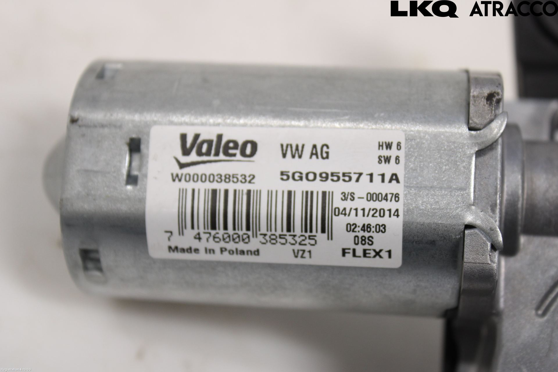 Volkswagen VW PASSAT 15-19 Torkarmotor Baklucka