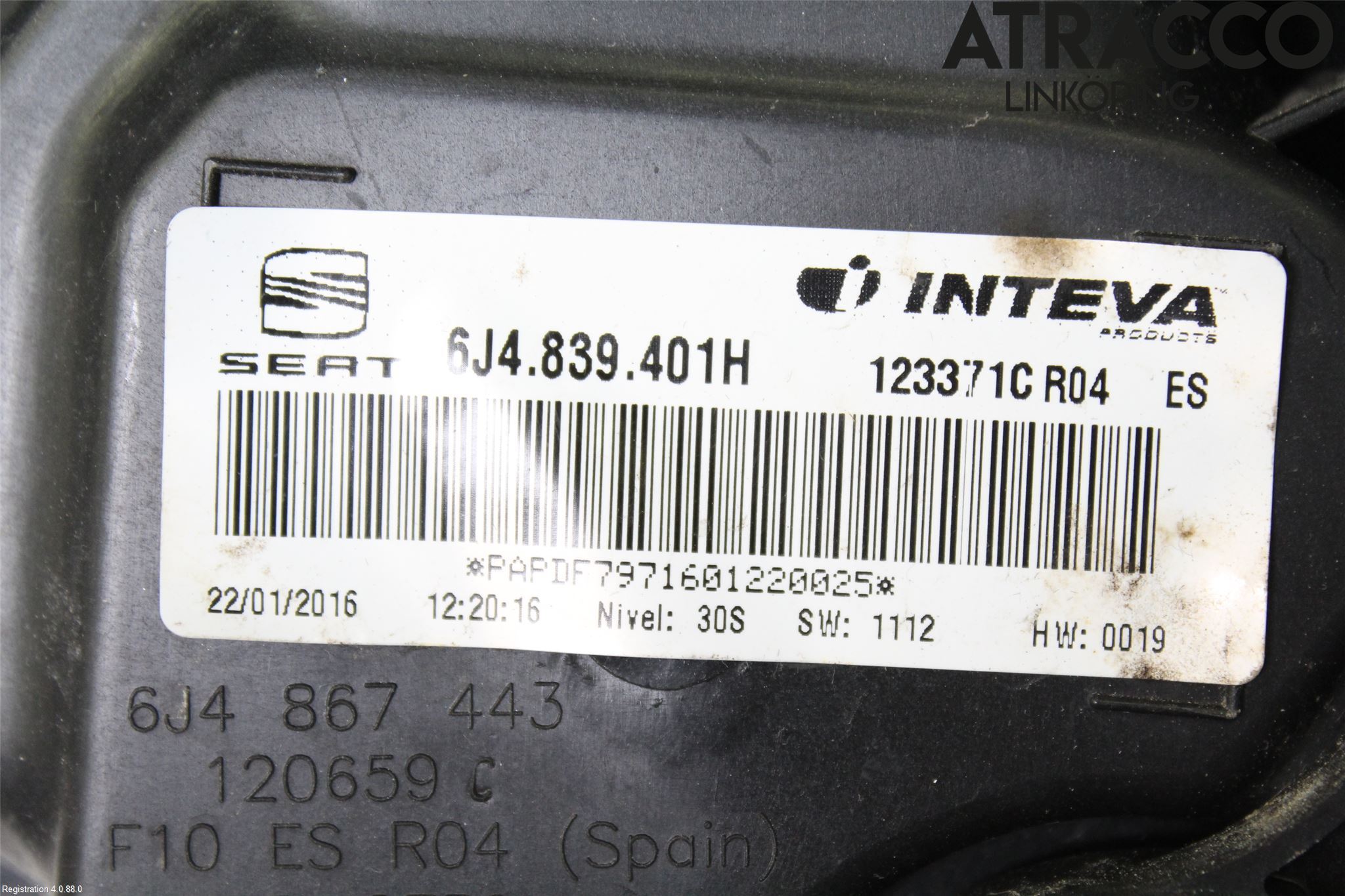 Seat IBIZA IV 08-16 Fönsterhissmekanism