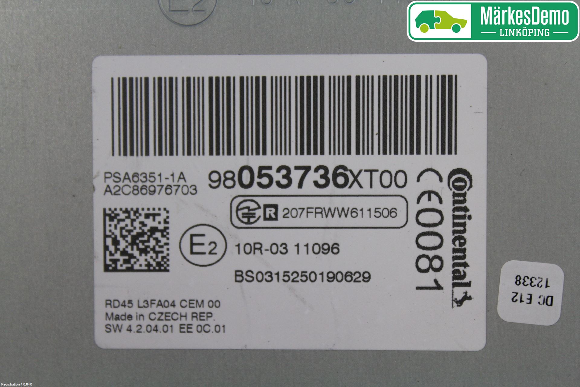 Peugeot PARTNER 16-18 Cd Radio - Multimediapanel