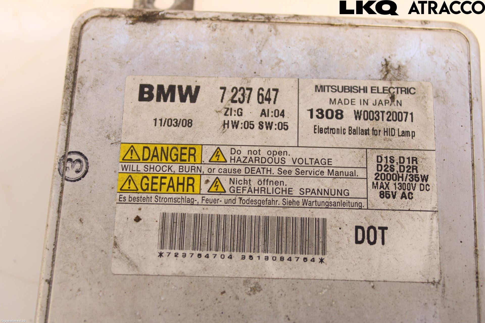 BMW 5 F10/F11/F18 09-17 Styrenhet Strålkastare