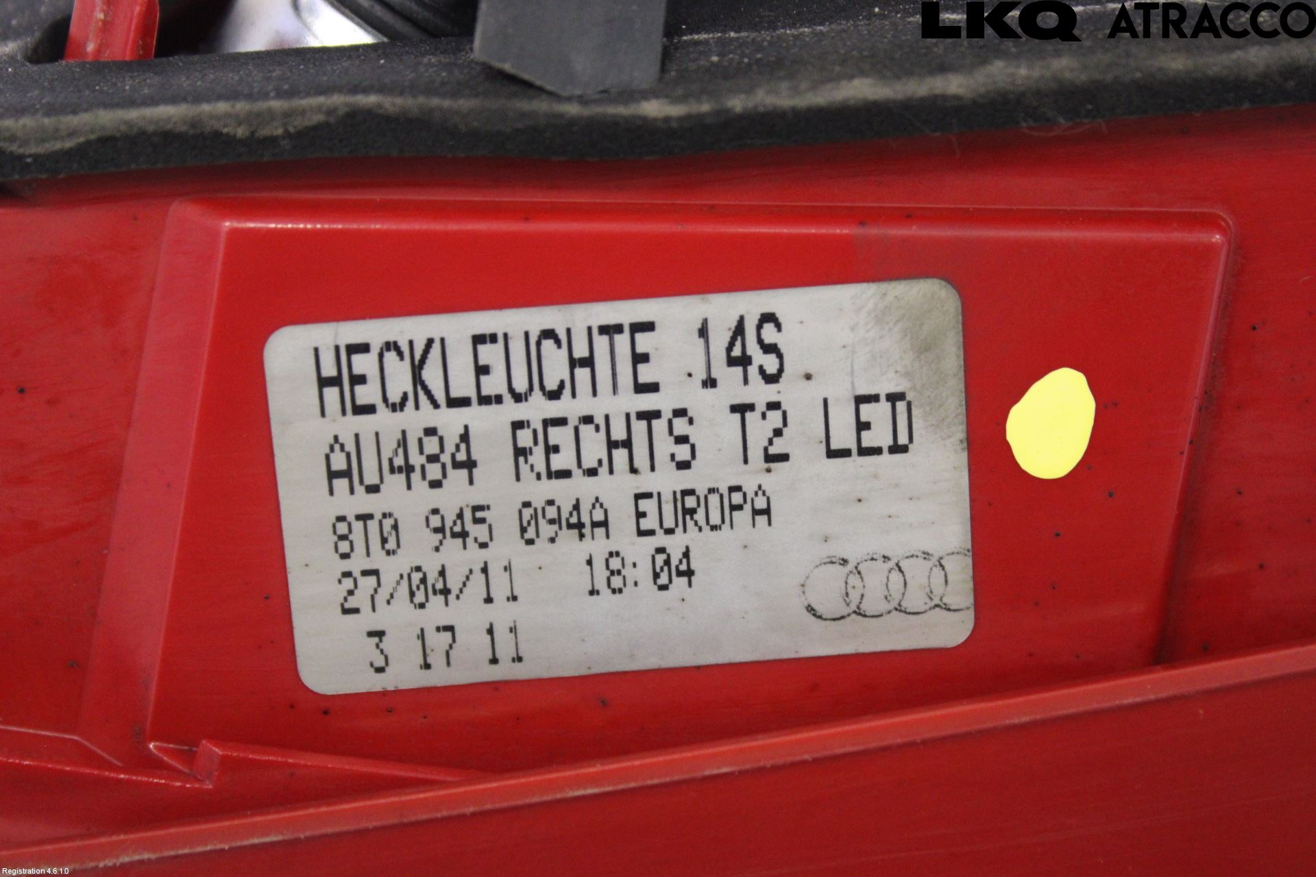 Audi A5 07-16 Bakljus Lucka Hö