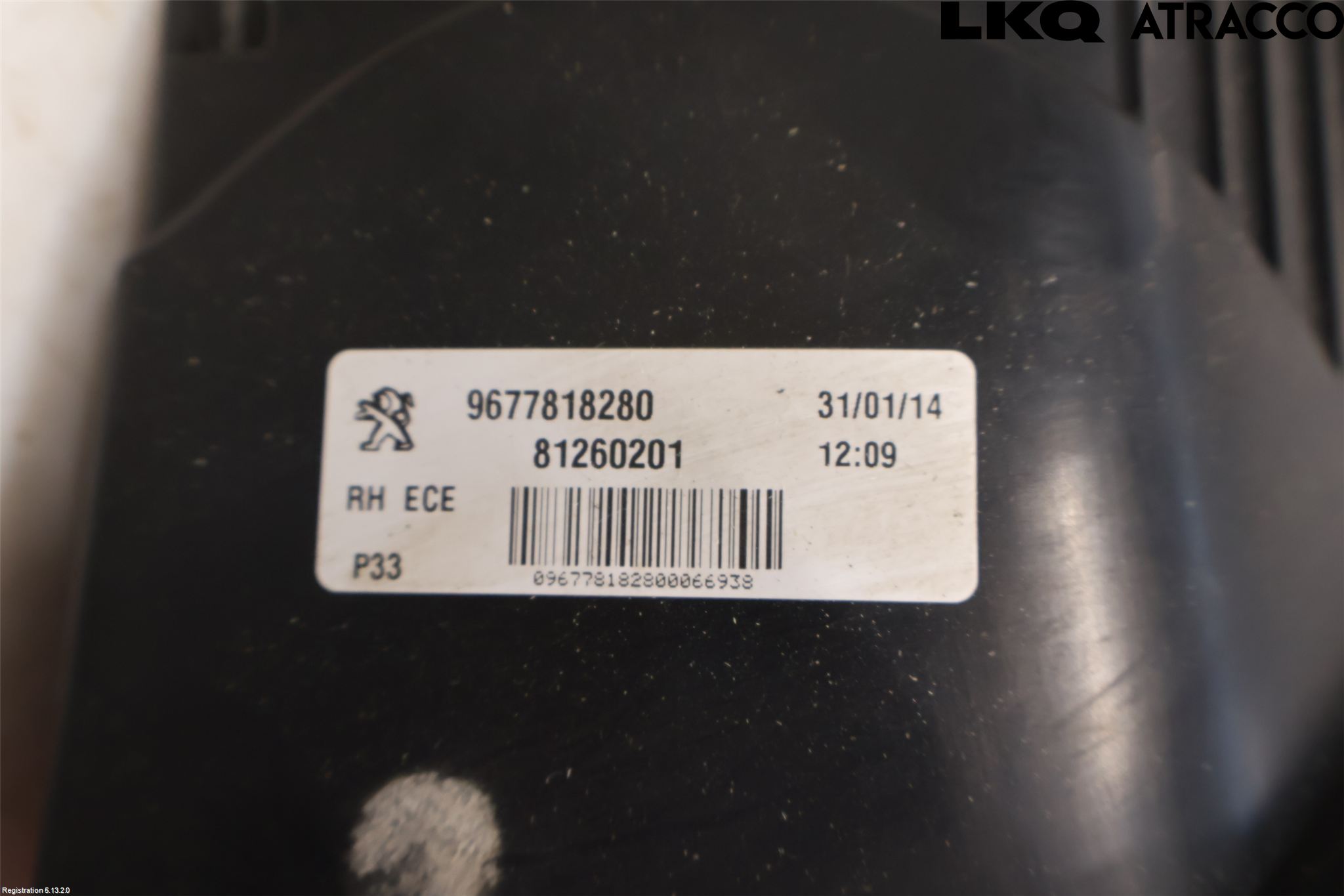 Peugeot 308 14-21 Bakljus Lucka Hö
