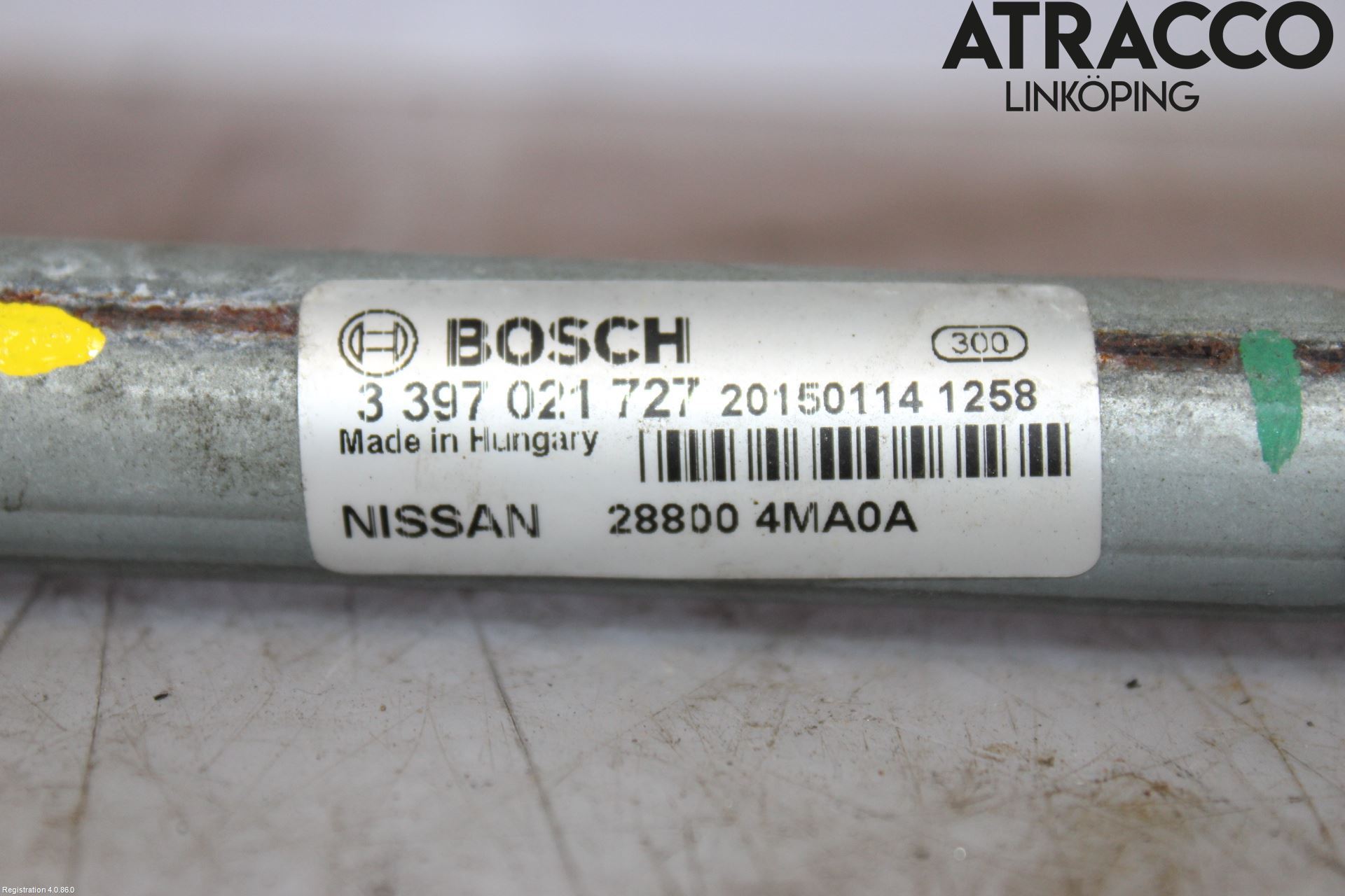 Nissan PULSAR Torkarmekanism Vindruta