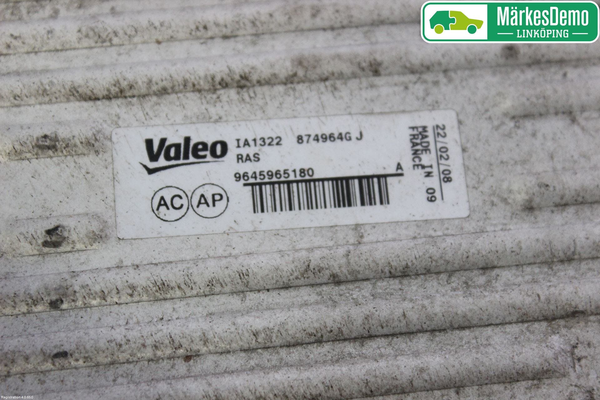 Citroen BERLINGO 03-07 Laddluft-Intercooler Kyl