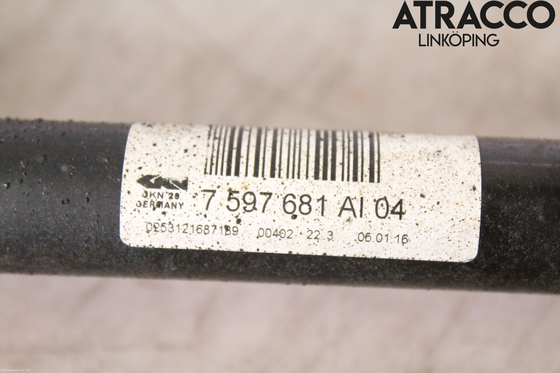 BMW 3 F30/F31/F80 12-19 Drivaxel Bak Vänster