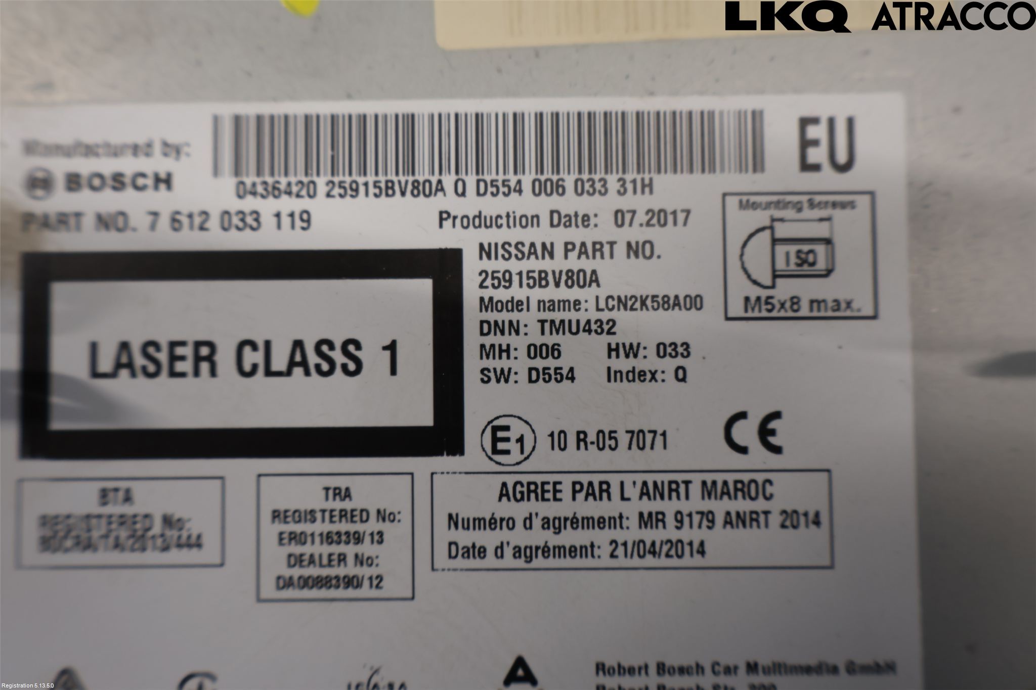Nissan JUKE 14-19 Cd Radio - Multimediapanel