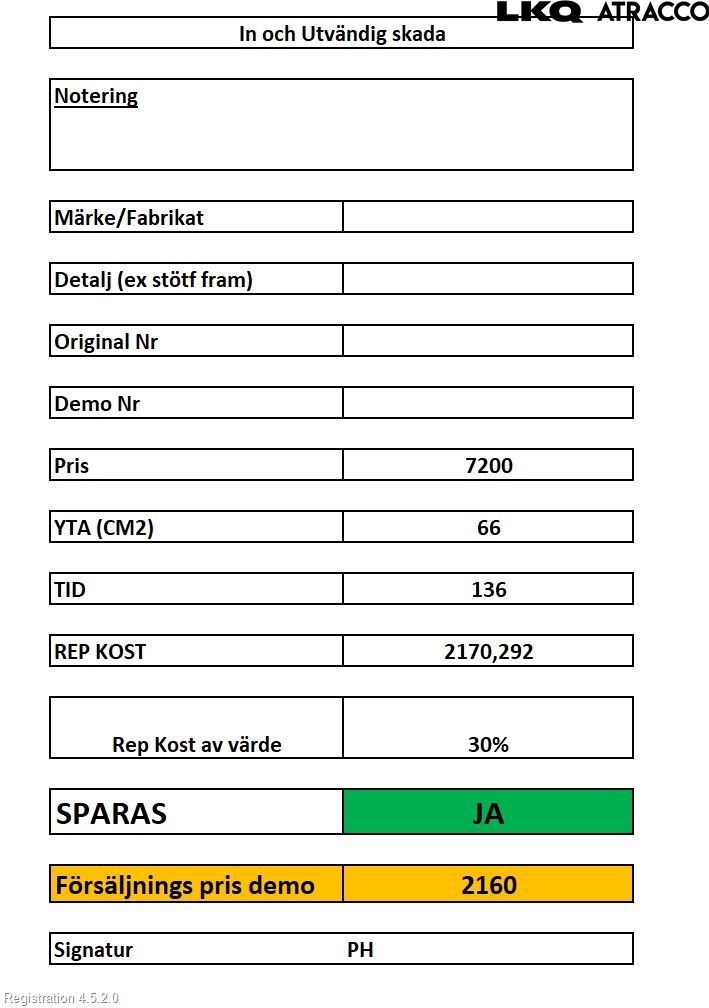 Volvo XC60 09-13 Stötfångarbeklädnad Bak