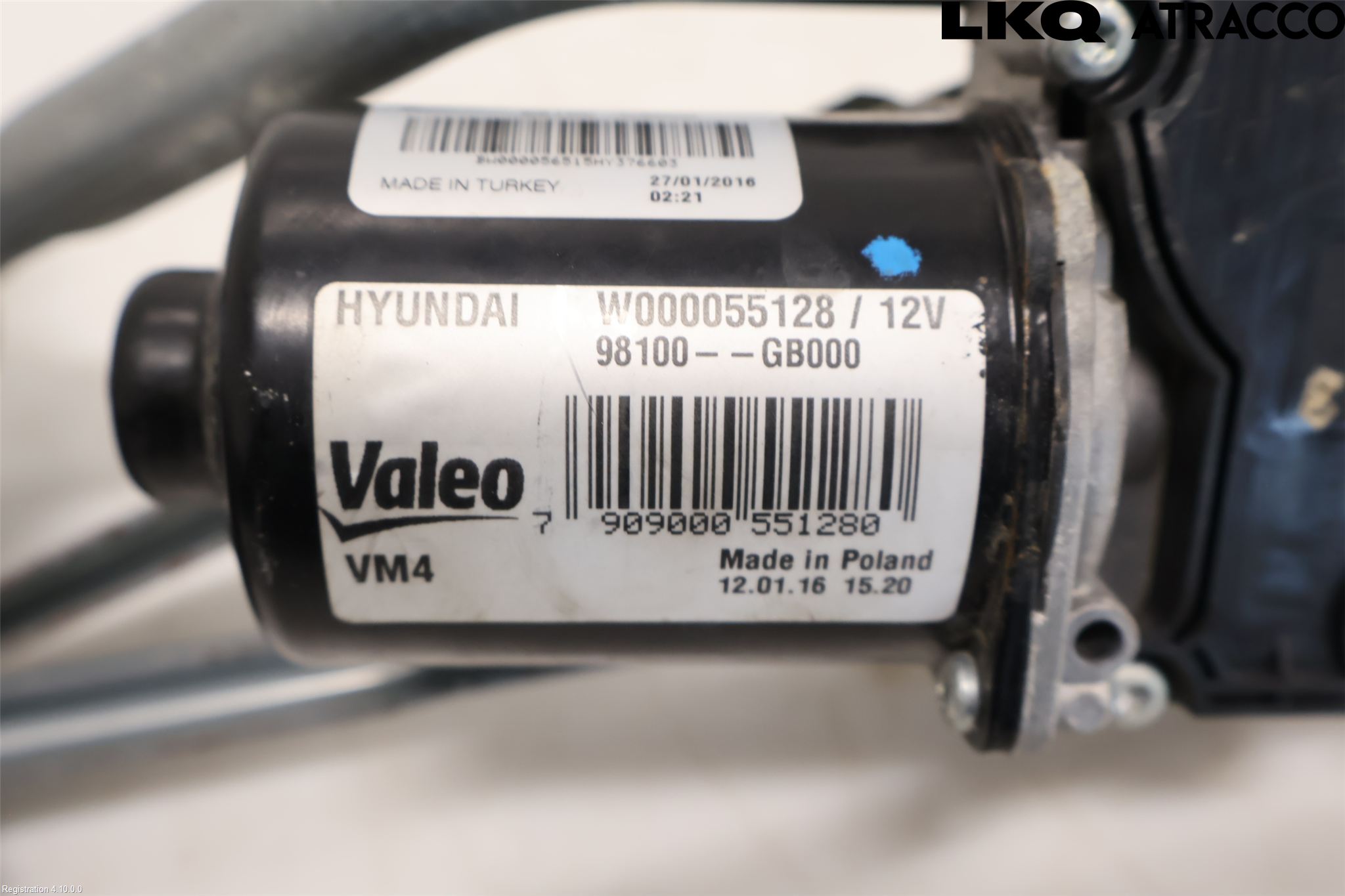 Hyundai i20 GB 15-20 Torkarmotor Vindruta