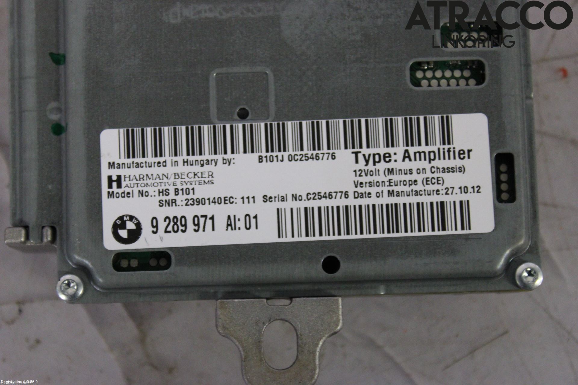 BMW 5 F10/F11/F18 09-17 Radio-Stereo Förstärkare