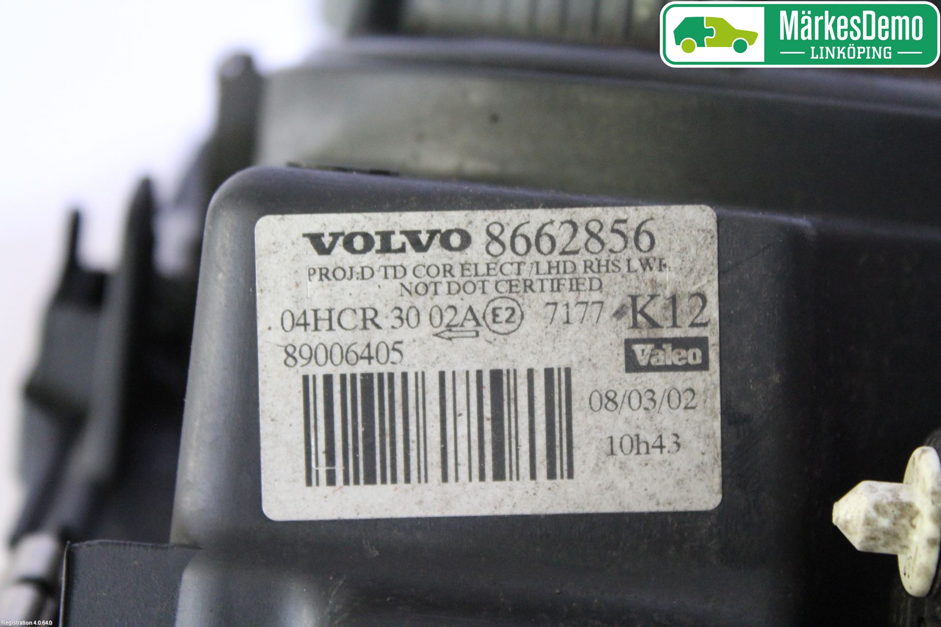 Volvo S80 99-03 Strålkastare Höger