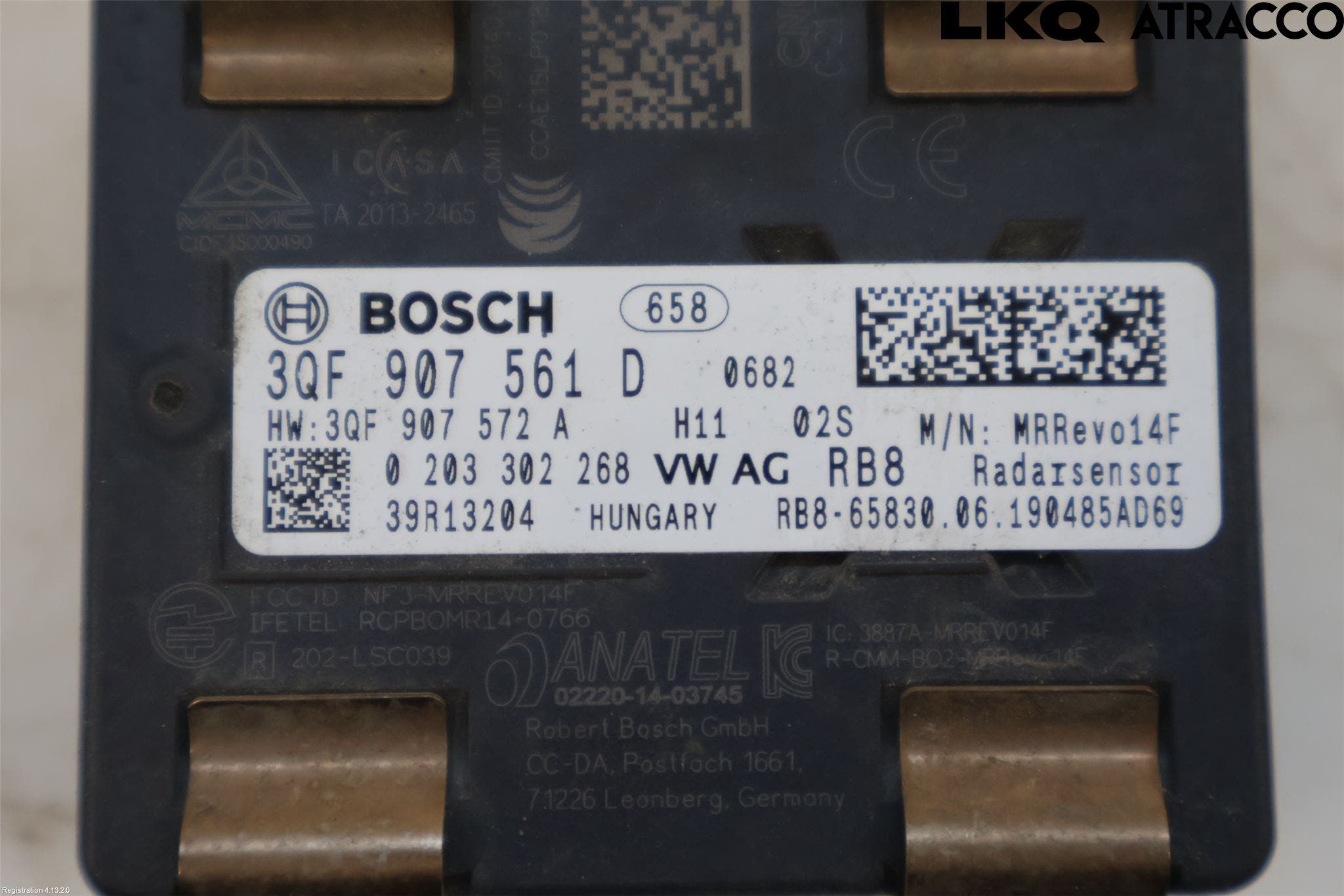 Volkswagen VW GOLF / E-GOLF VII 13-20 Sensor Aktivt Kollisionsskydd