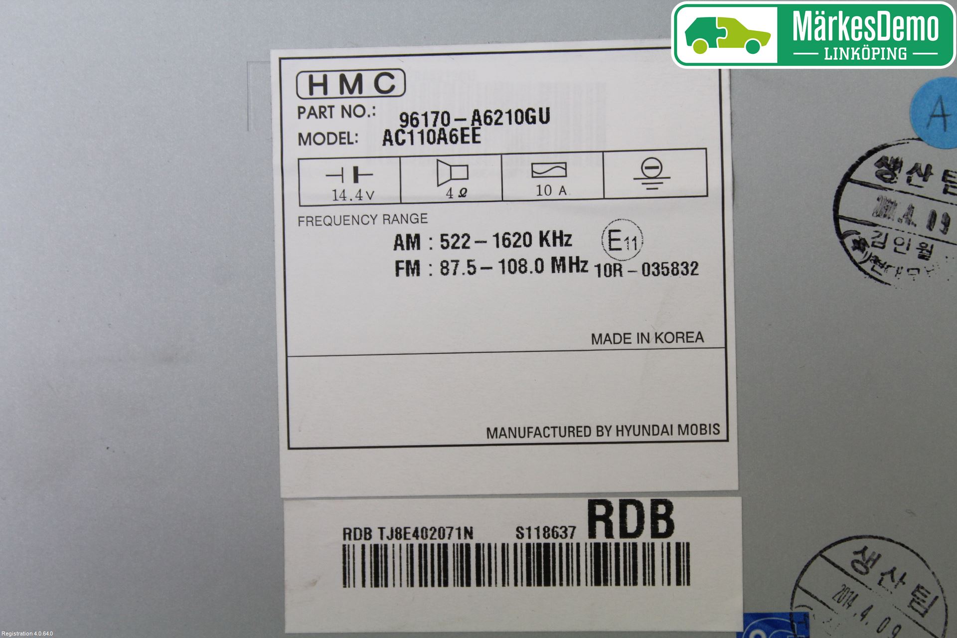 Hyundai i30 GD 13-17 Cd Radio - Multimediapanel
