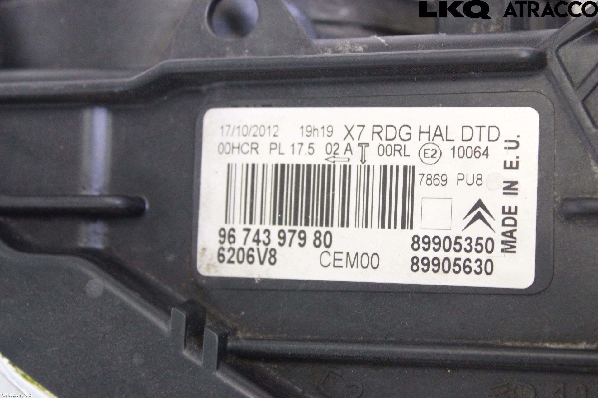 Citroen C5 08-17 Strålkastare Höger