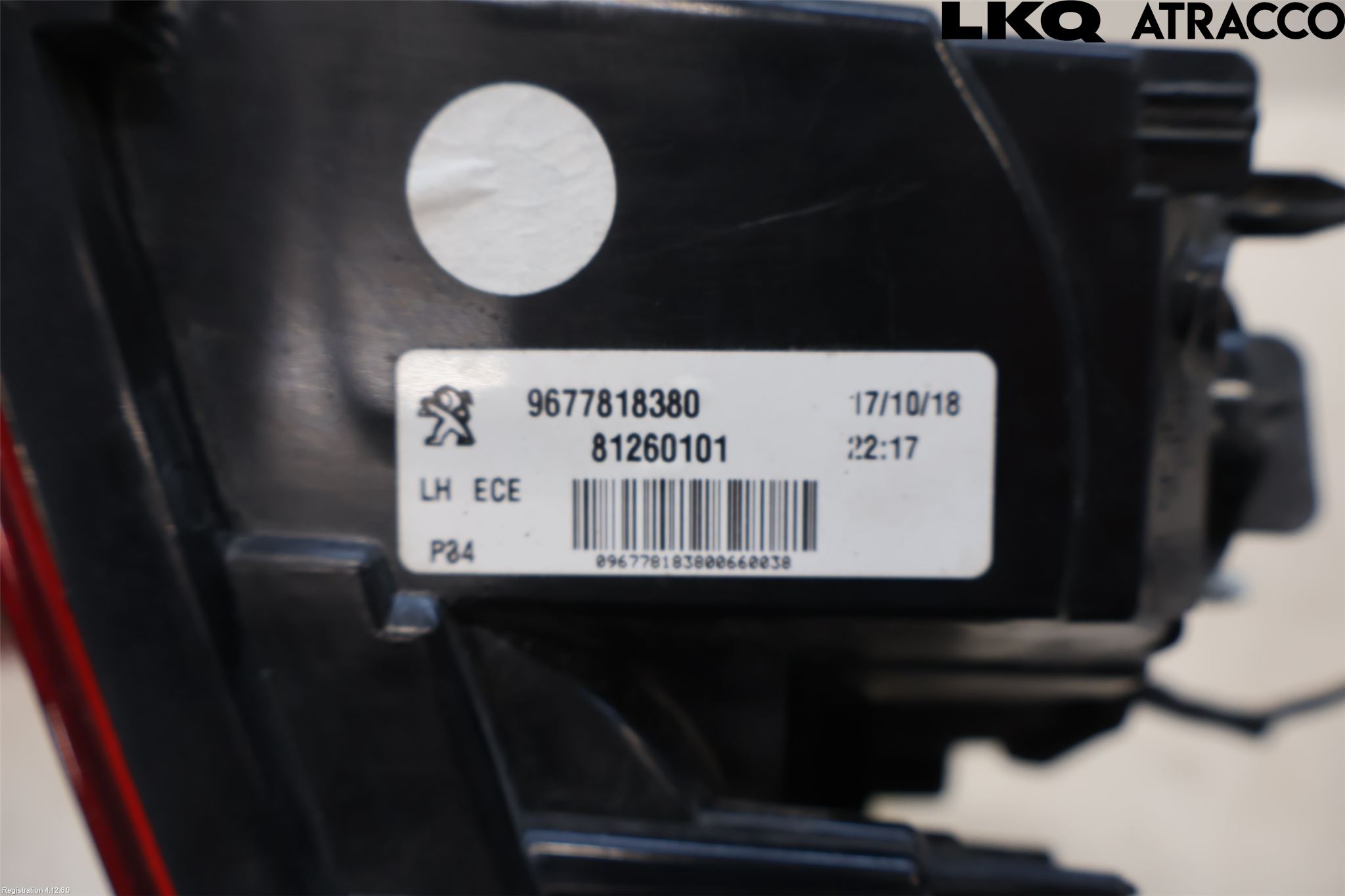 Peugeot 308 14-21 Bakljus Lucka Vä