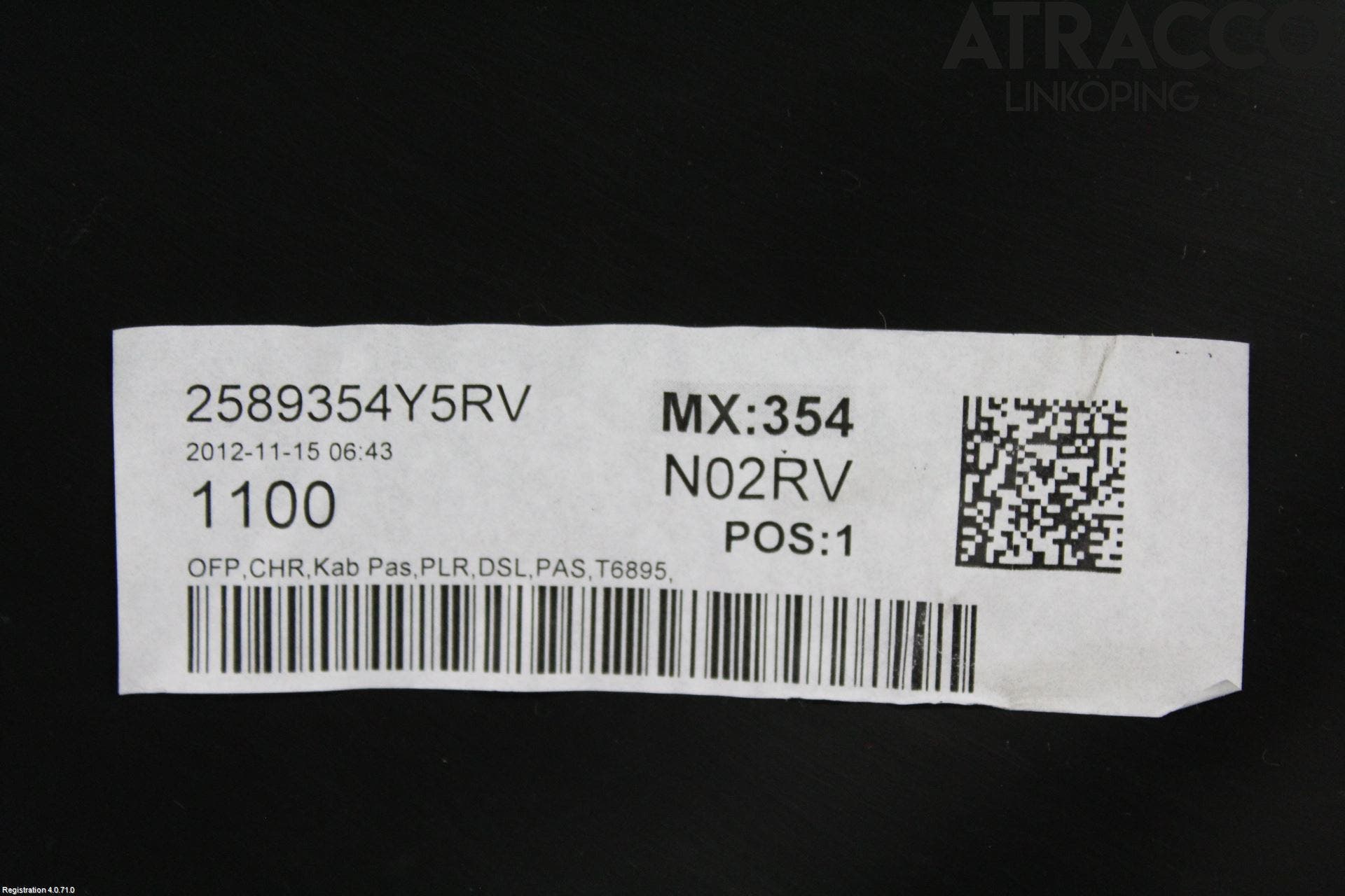 Volvo V40 12-19 Dörrklädsel Hö