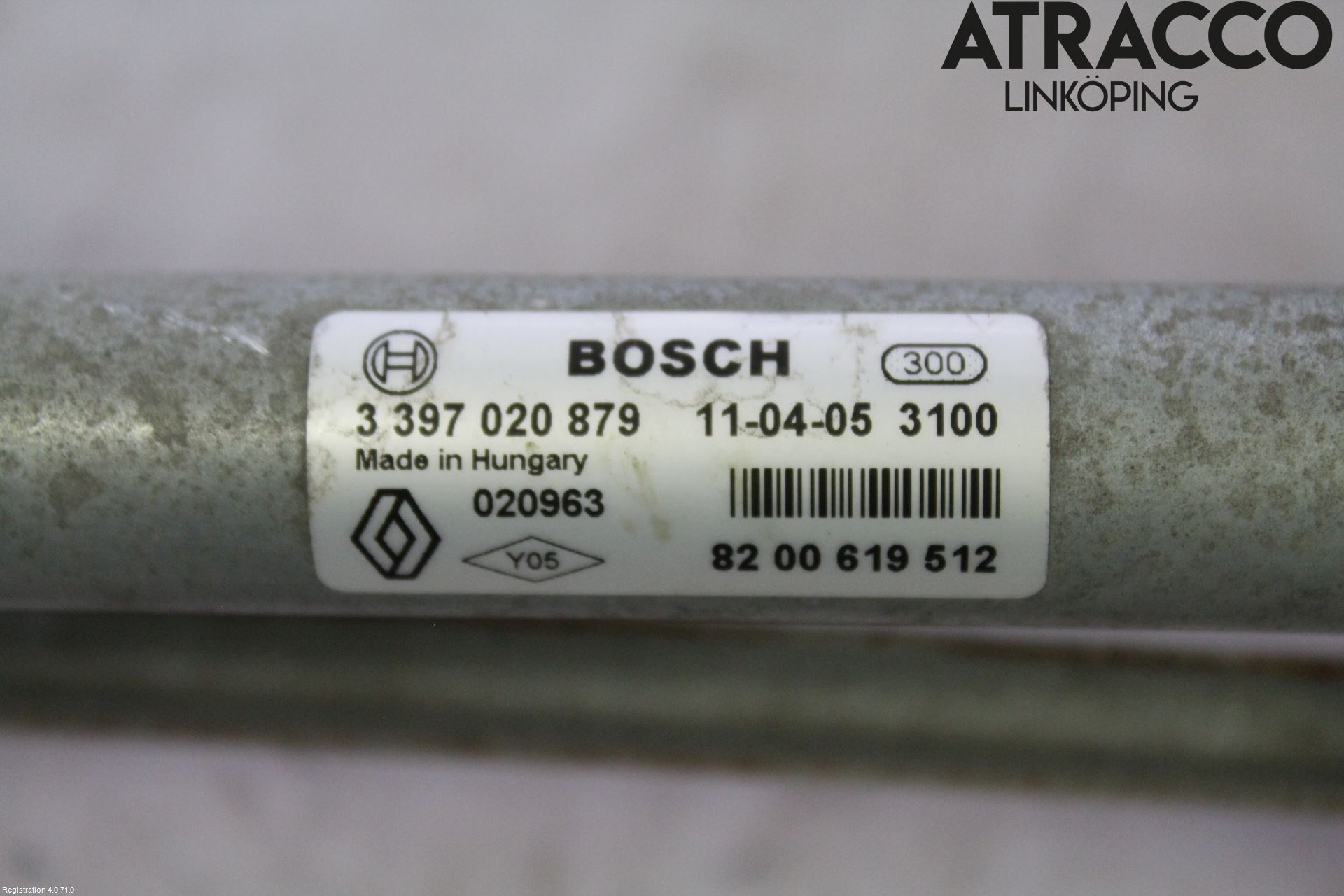 Dacia LOGAN PICK-UP Torkarmekanism Vindruta