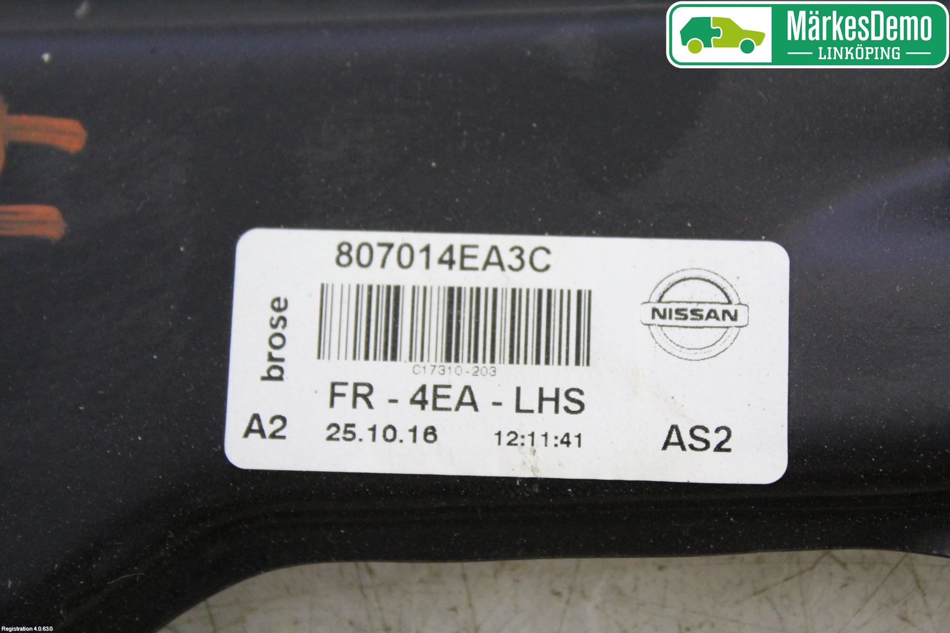 Nissan QASHQAI 14-17 Fönsterhiss El Kompl