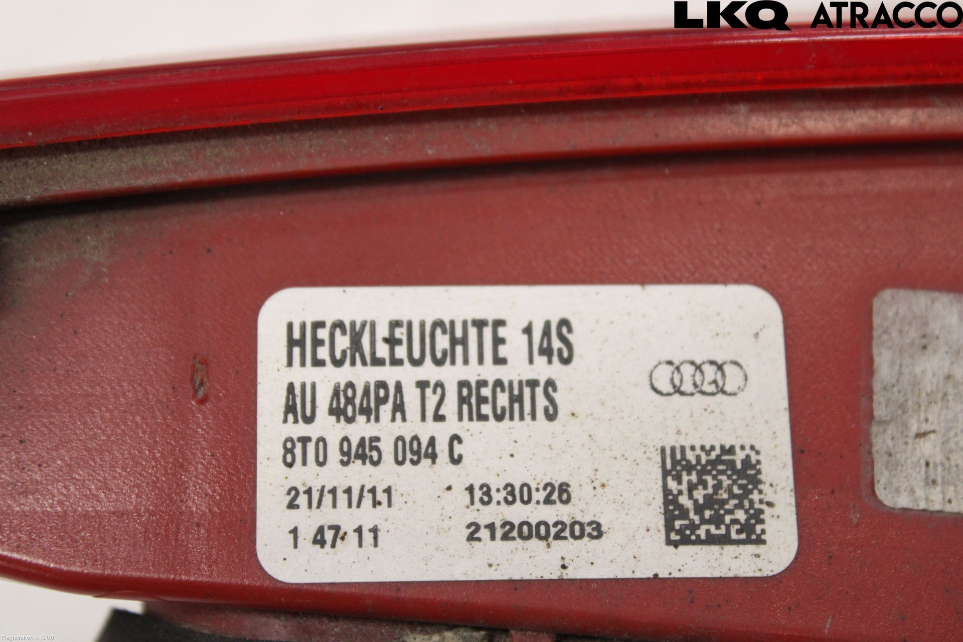 Audi A5 07-16 Bakljus Lucka Hö