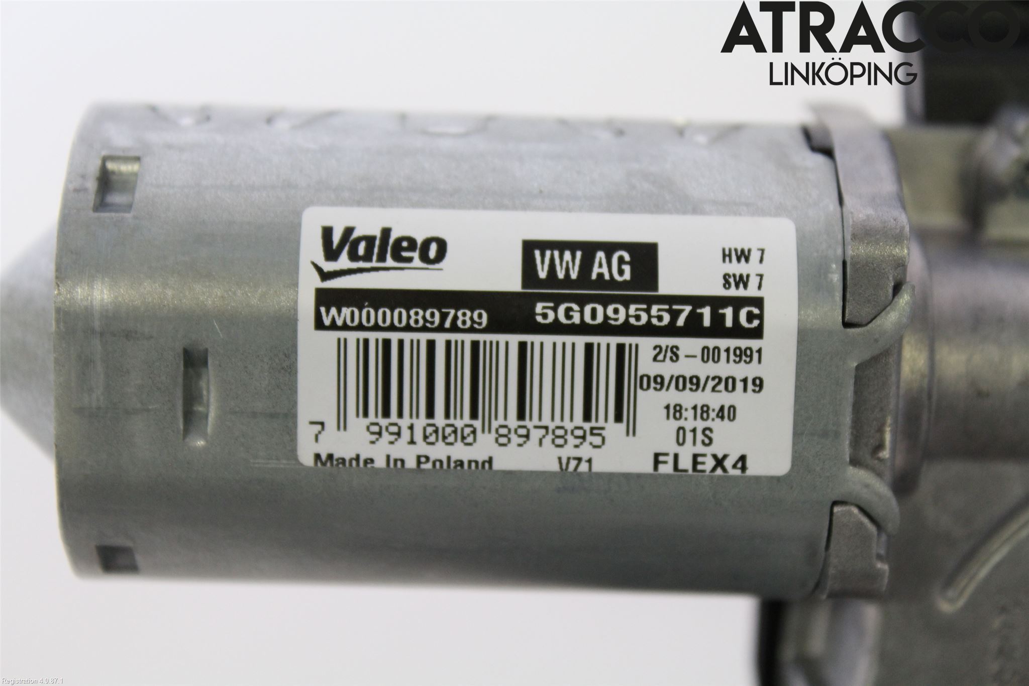 Volkswagen VW GOLF / E-GOLF VII 13-20 Torkarmotor Baklucka