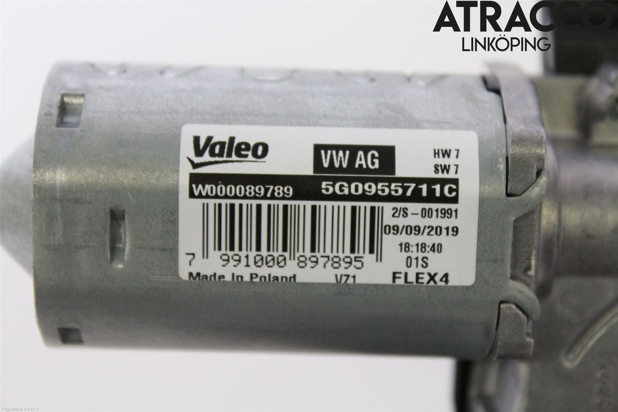 Volkswagen VW GOLF / E-GOLF VII 13-20 Torkarmotor Baklucka