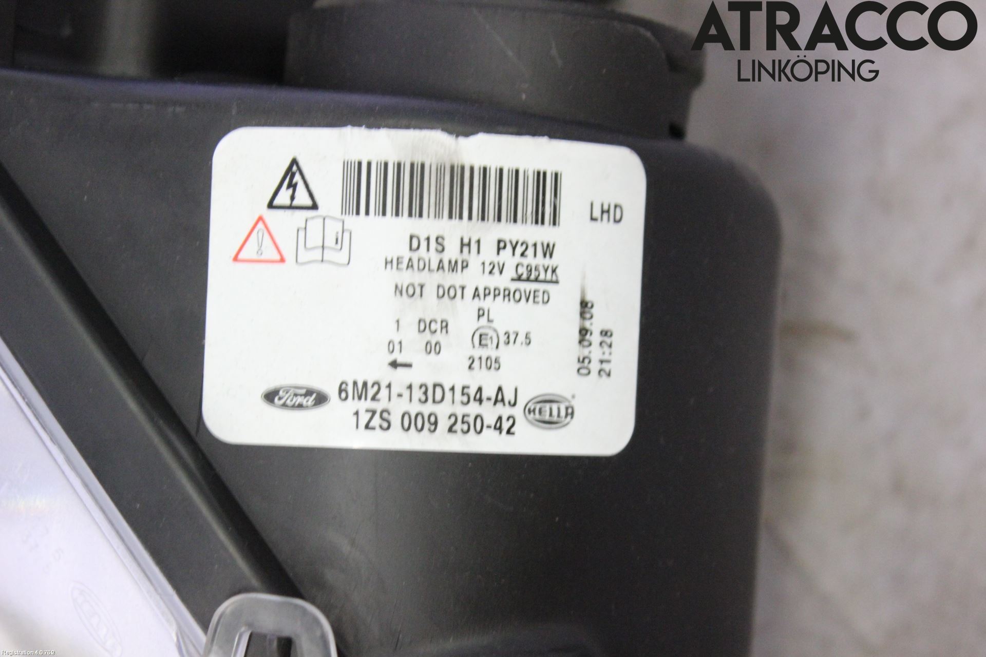 Ford S-MAX 06-15 Strålkastare Höger