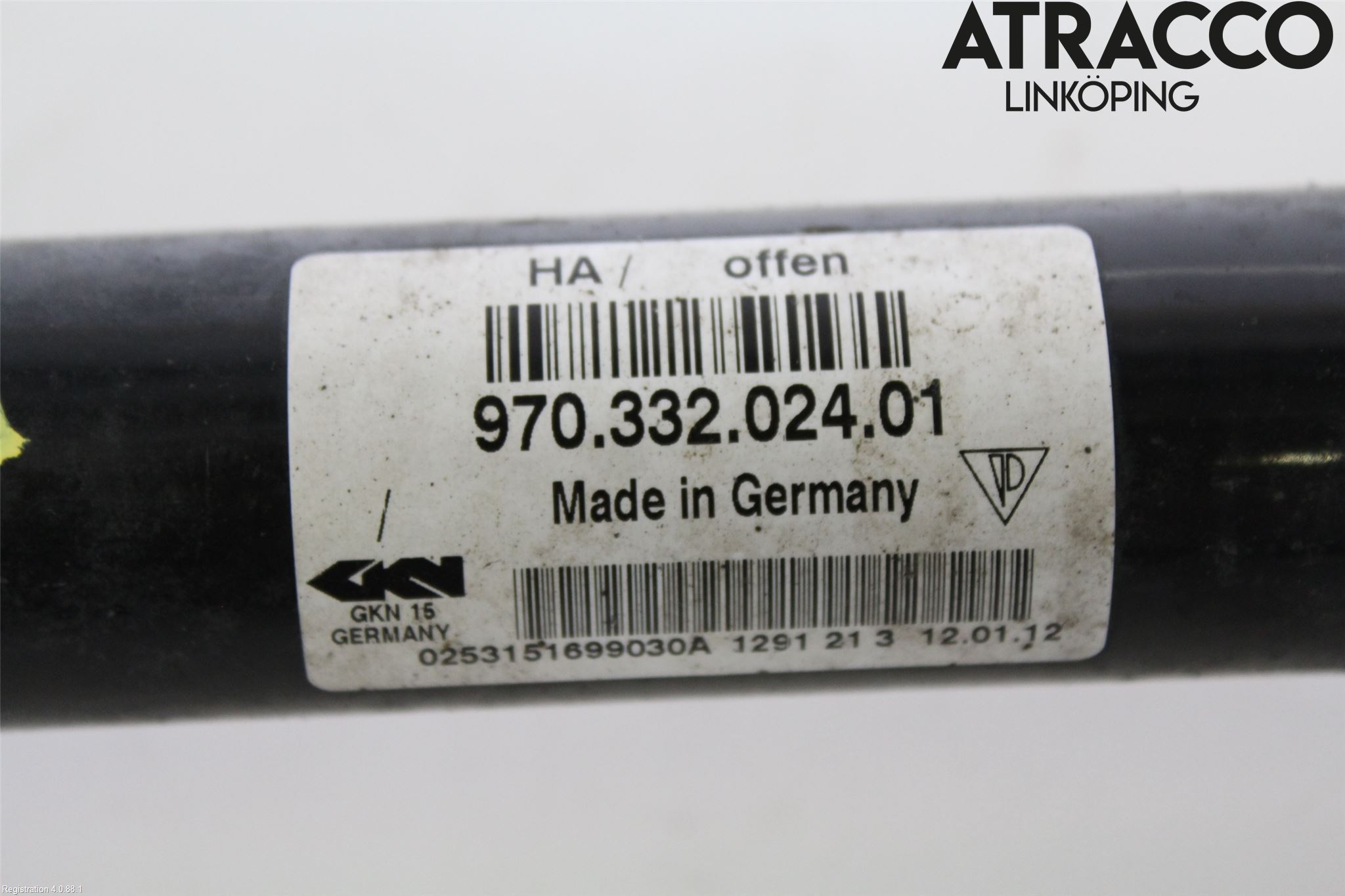 Porsche PANAMERA 09- Drivaxel Bak Höger