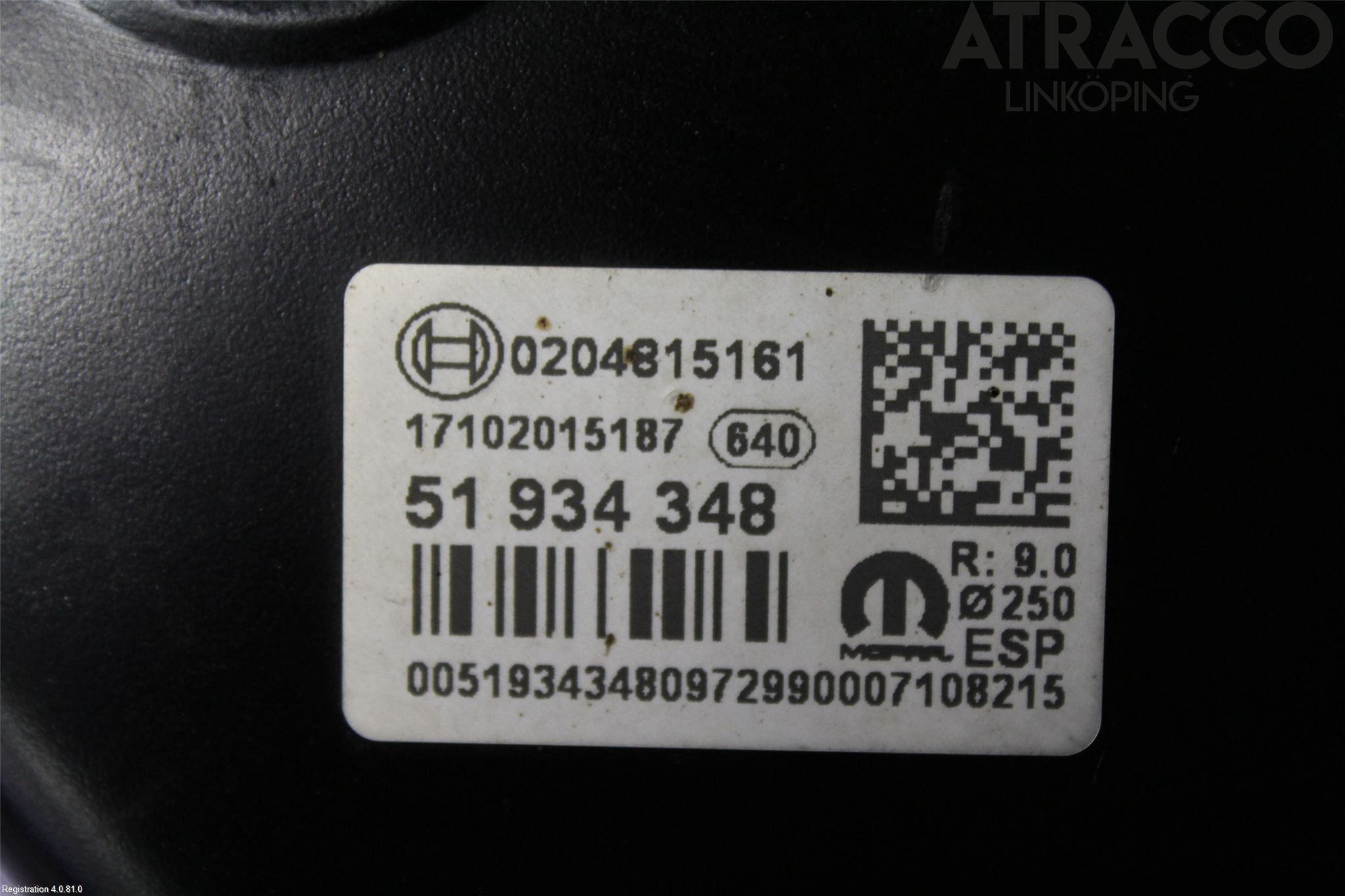 Fiat 500X 15- Bromsservo