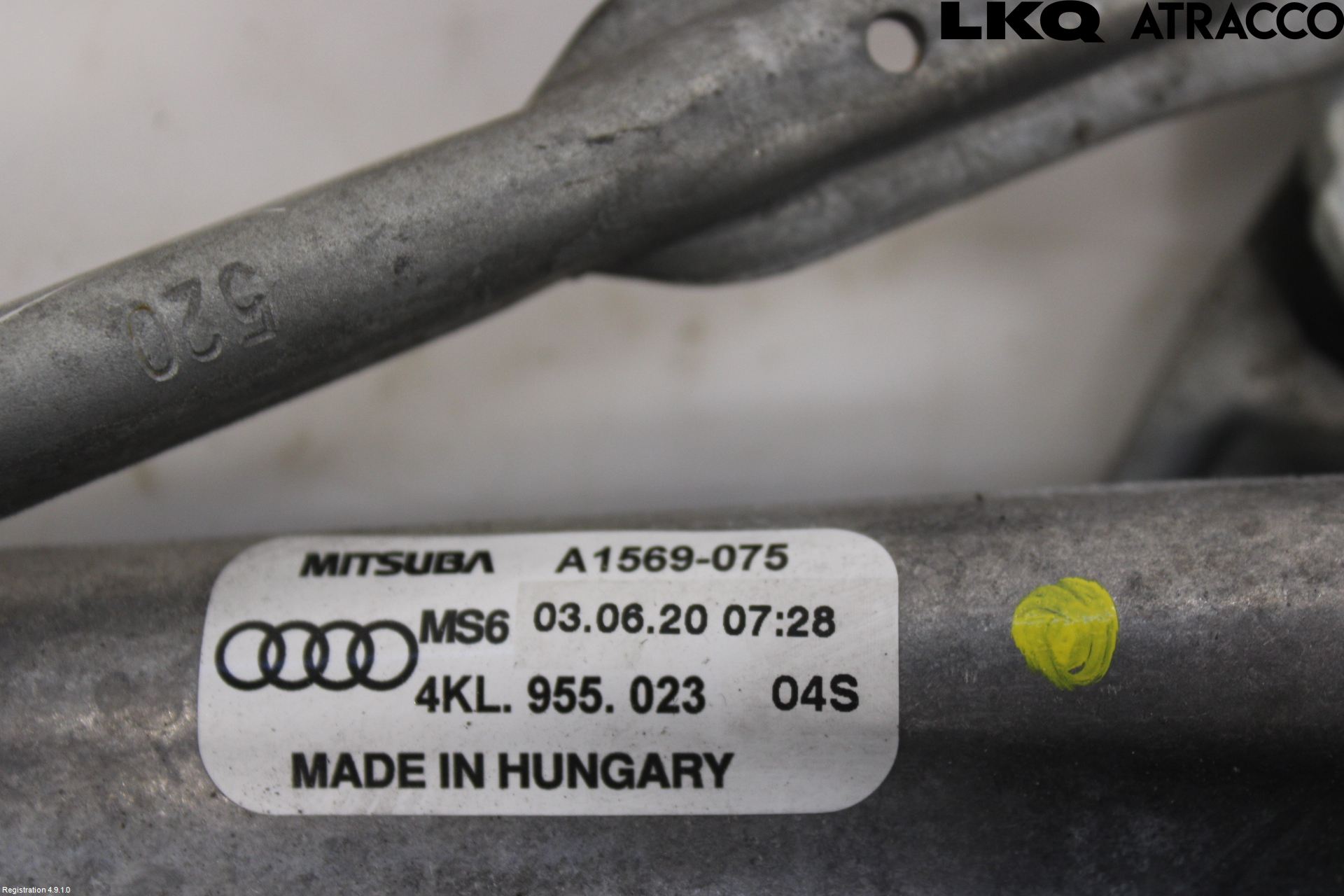 Audi E-TRON, S GE 19- Torkarmekanism Vindruta