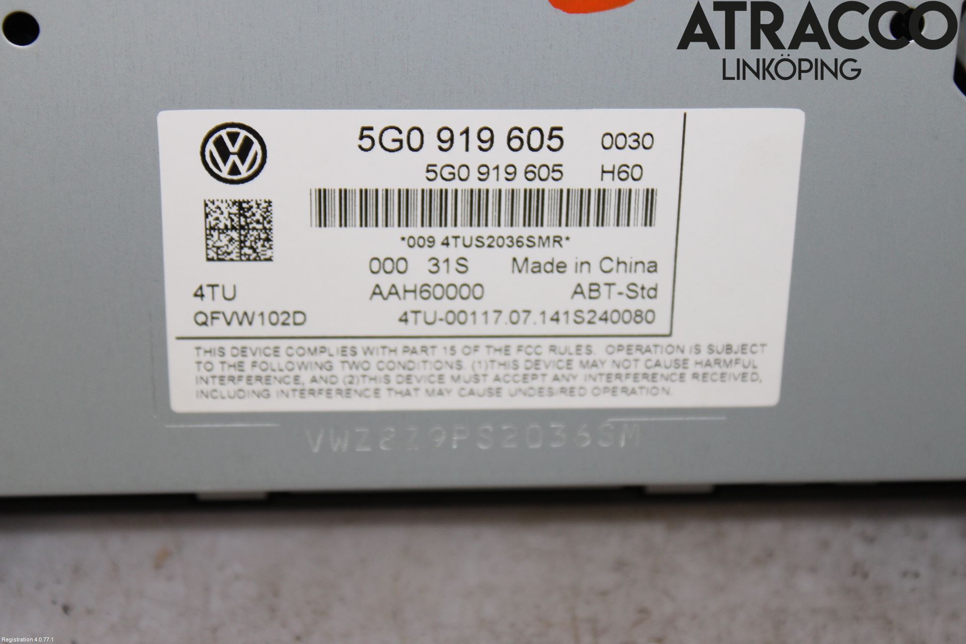 Volkswagen VW GOLF / E-GOLF VII 13-20 Multifunktionsdisplay