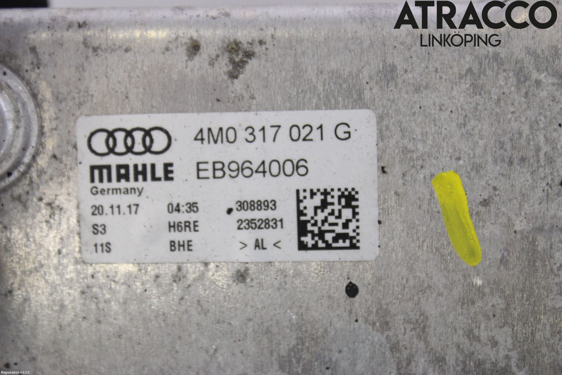 Audi A4/S4 B9 16-19 Oljekylare Automat