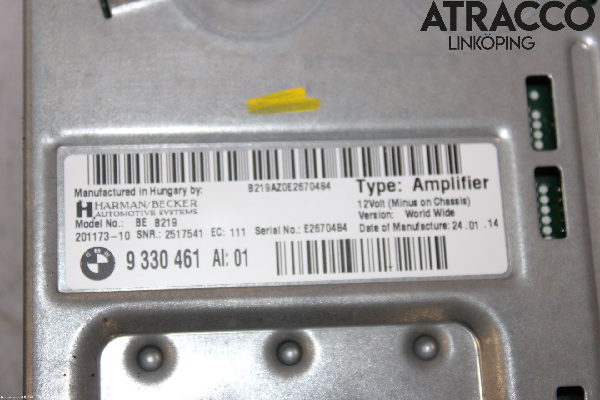 BMW 5 F10/F11/F18 09-17 Radio-Stereo Förstärkare