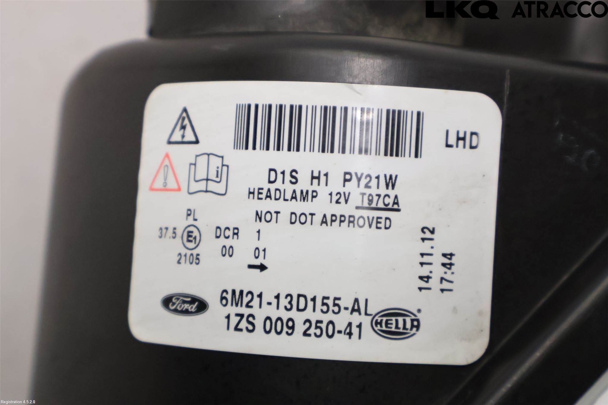 Ford S-MAX 06-15 Strålkastare Vänster