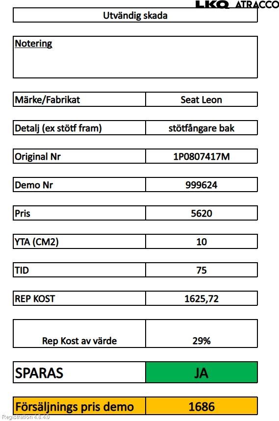 Seat LEON 06-12 Stötfångarbeklädnad Bak