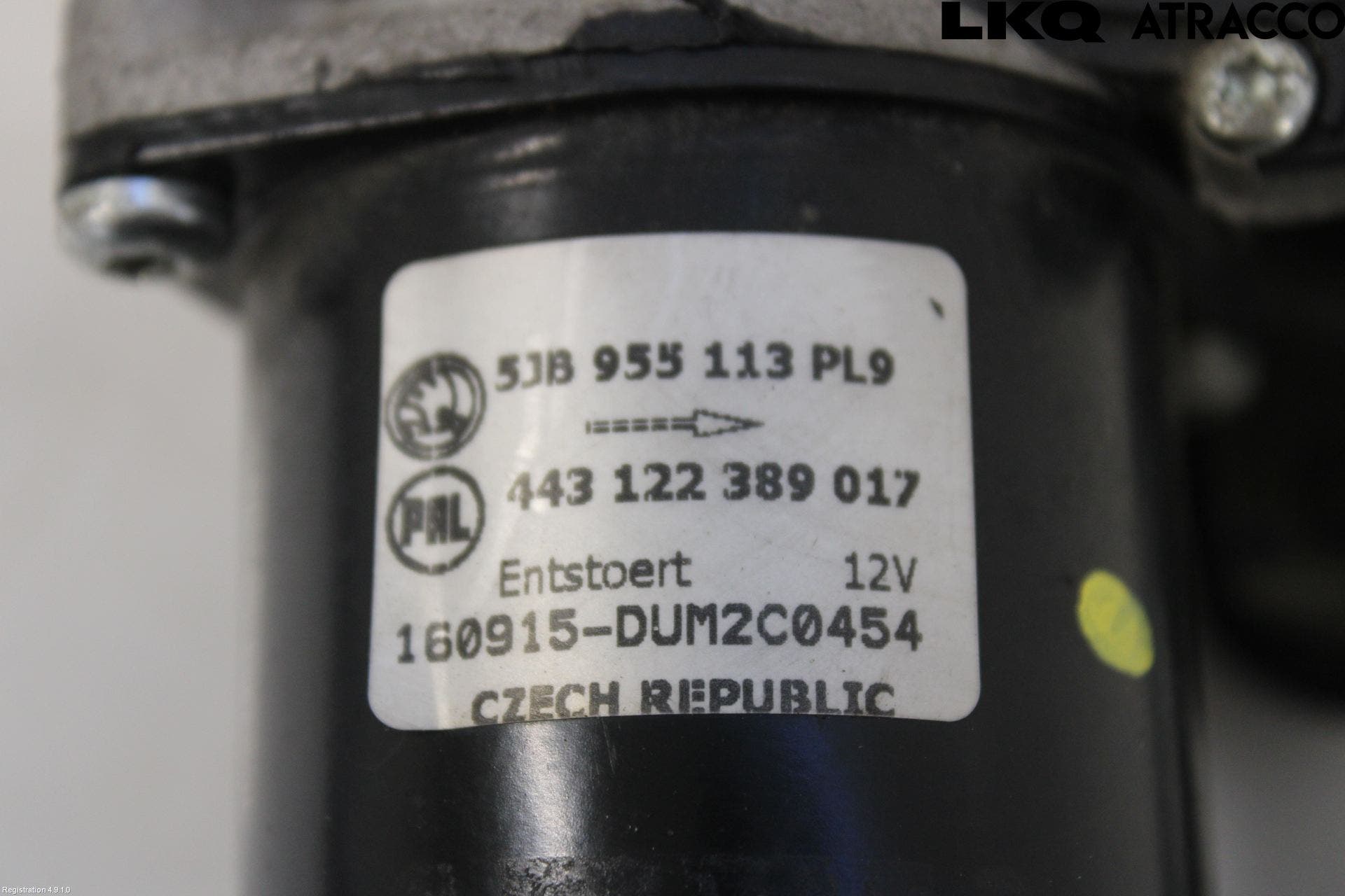 Skoda RAPID Torkarmekanism Vindruta