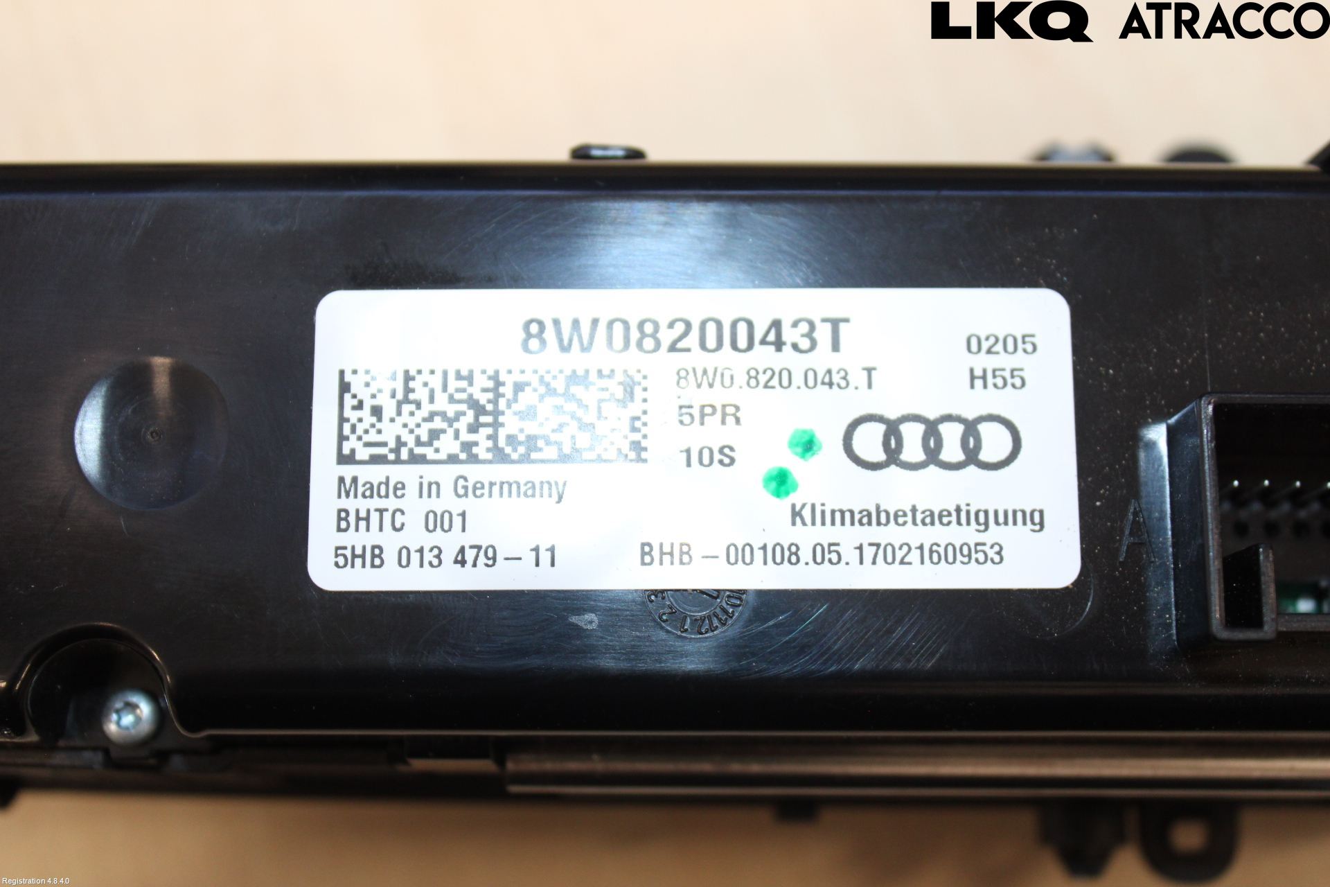 Audi A4/S4 B9 16-19 Ac Styrenhet Ac Manöveren