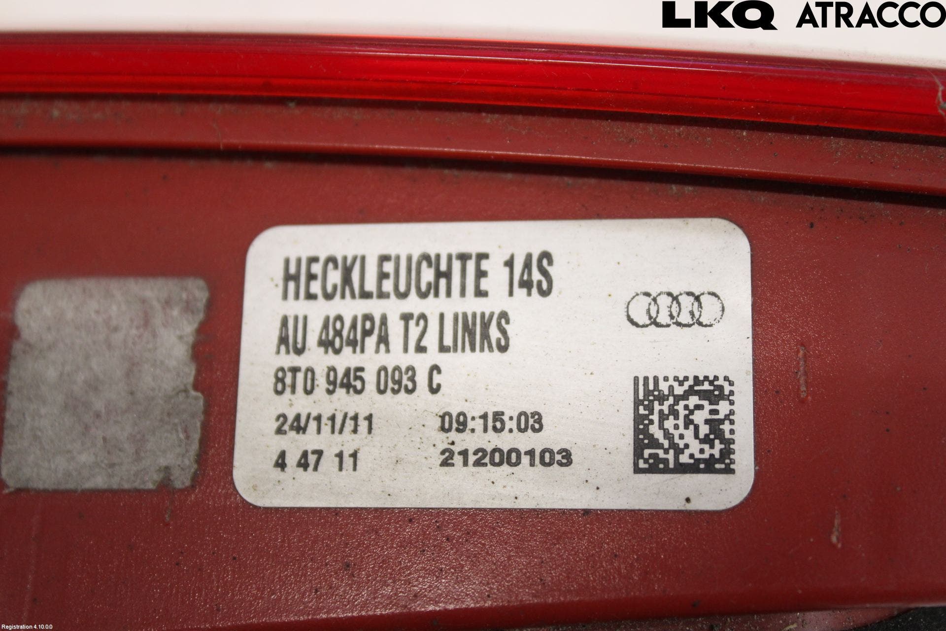 Audi A5 07-16 Bakljus Lucka Vä