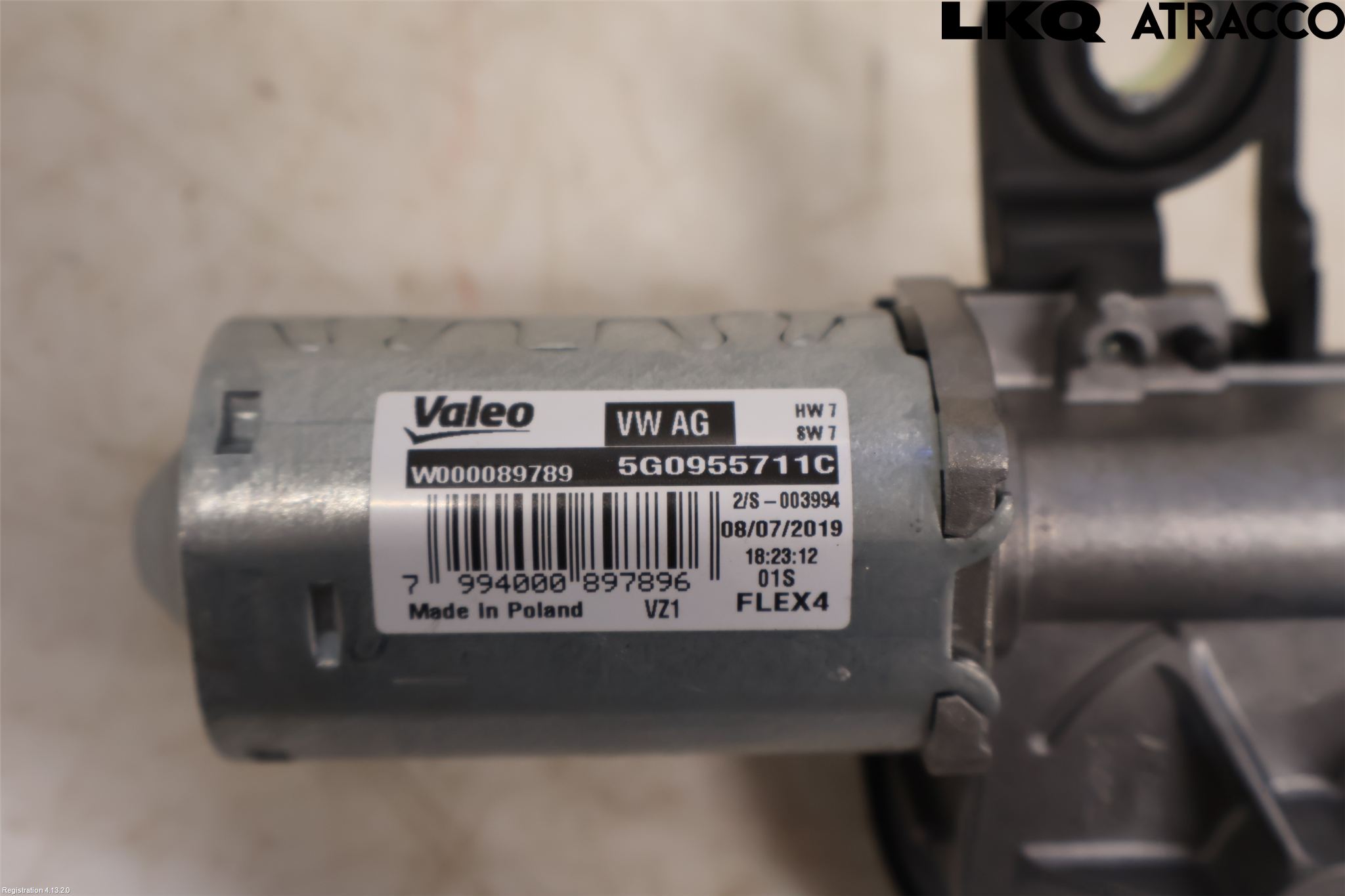 Volkswagen VW GOLF / E-GOLF VII 13-20 Torkarmotor Baklucka